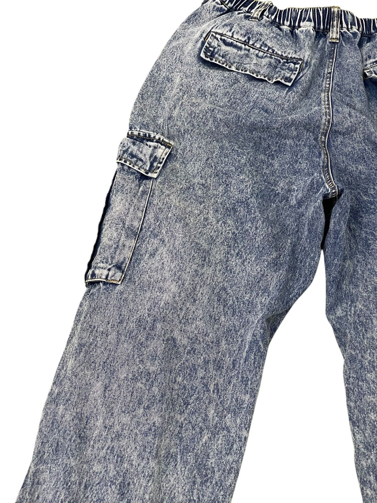 Japanese Brand Wide Cargo Jeans Jungle Storm Faded Blue 1🟦0 Size US 33 - 12 Thumbnail