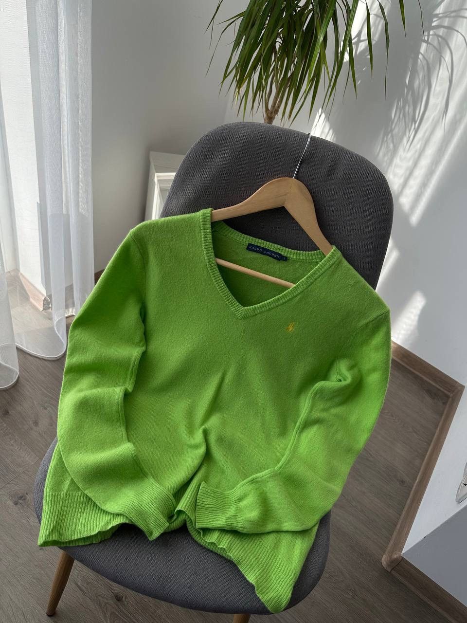 Polo Ralph Lauren × Vintage Vintage Polo Ralph Lauren Cashmere Green Sweater Size S / US 4 / IT 40 - 12 Thumbnail