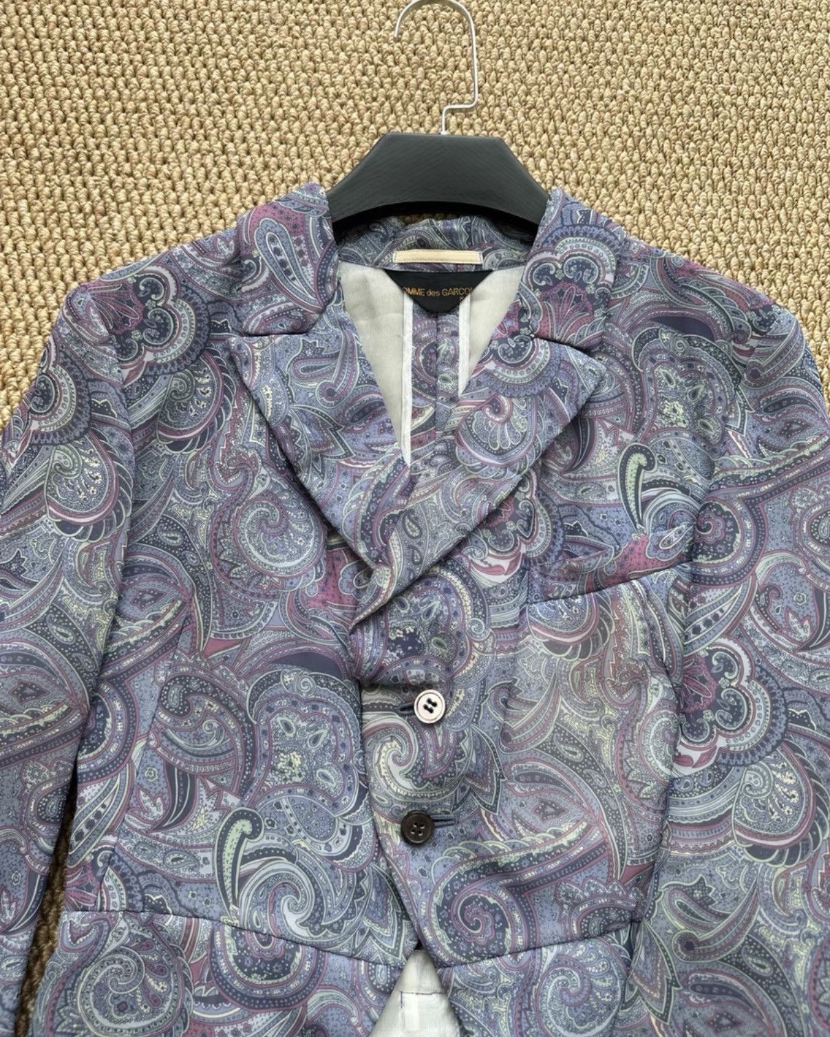 Comme des Garcons COMME des GARÇONS Purple Tone Paisley Tuxedo Blazer K23 Size US M / EU 48-50 / 2 - 3 Thumbnail