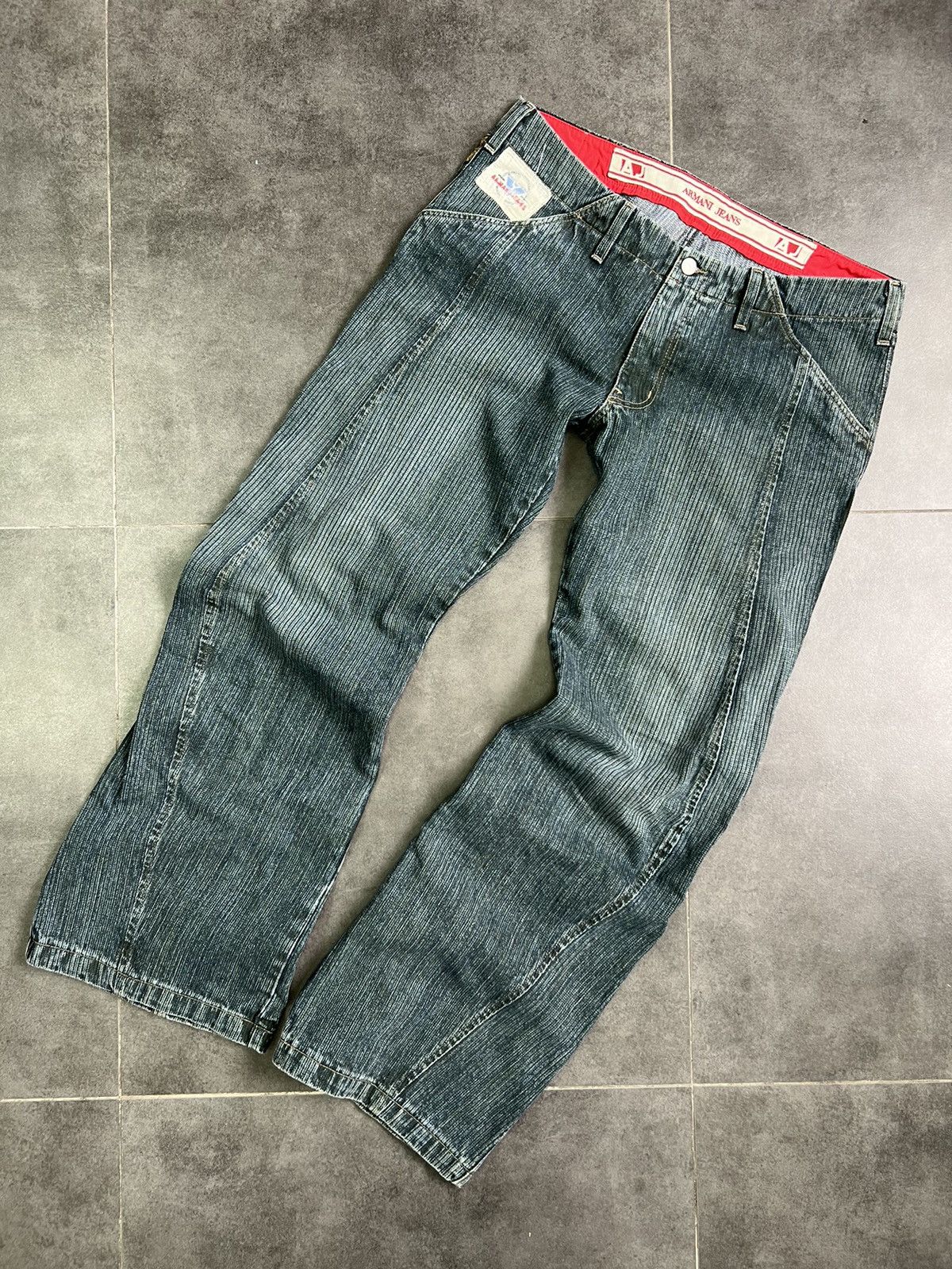 Emporio Armani × Hysteric Glamour × If Six Was Nine Archive flared Armani jeans baggy y2k if six was nine style Size US 33 - 4 Thumbnail
