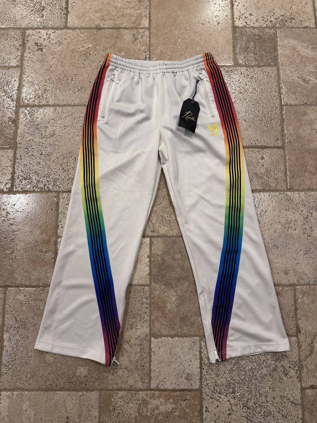 Needles Needles x AWGE A$AP Rocky Rainbow / Light Grey Track Pants Size US 32 / EU 48 - 6 Thumbnail