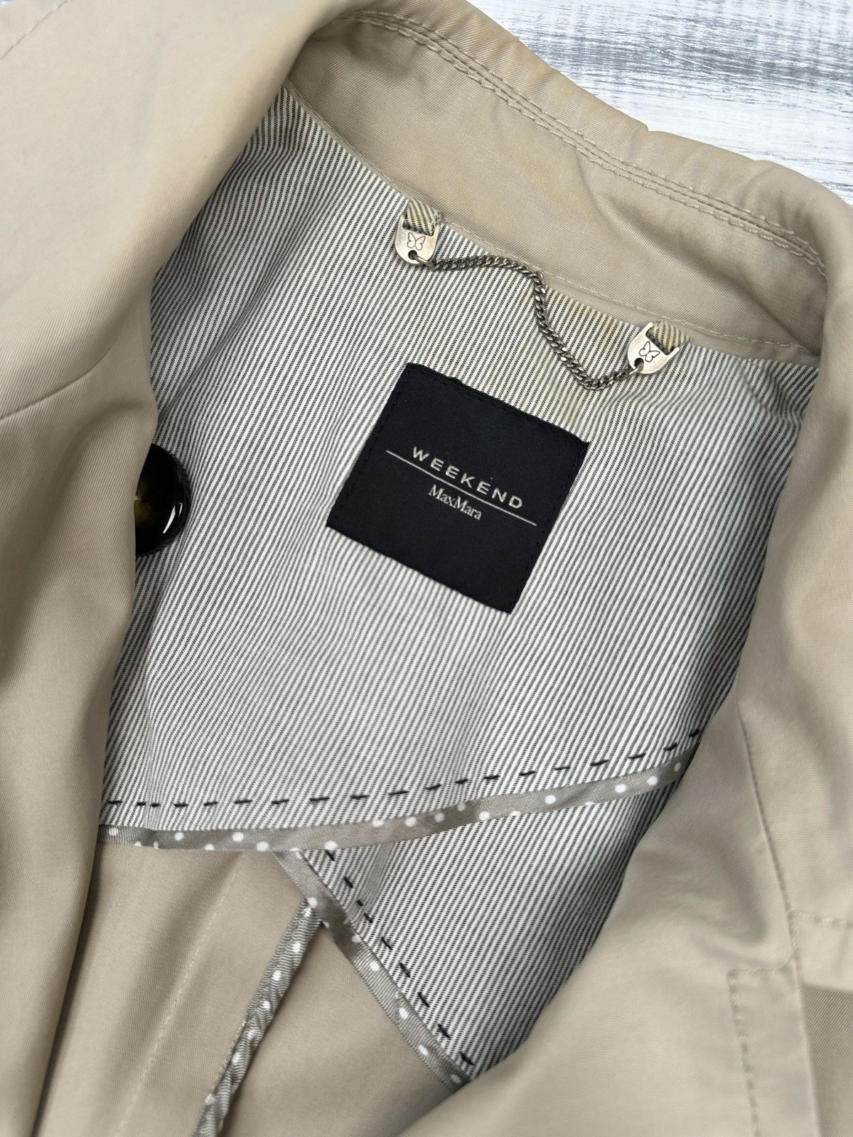 Weekend Max Mara Weekend Max Mara Double-Breasted Beige Trench Coat size 42 Size M / US 6-8 / IT 42-44 - 5 Thumbnail