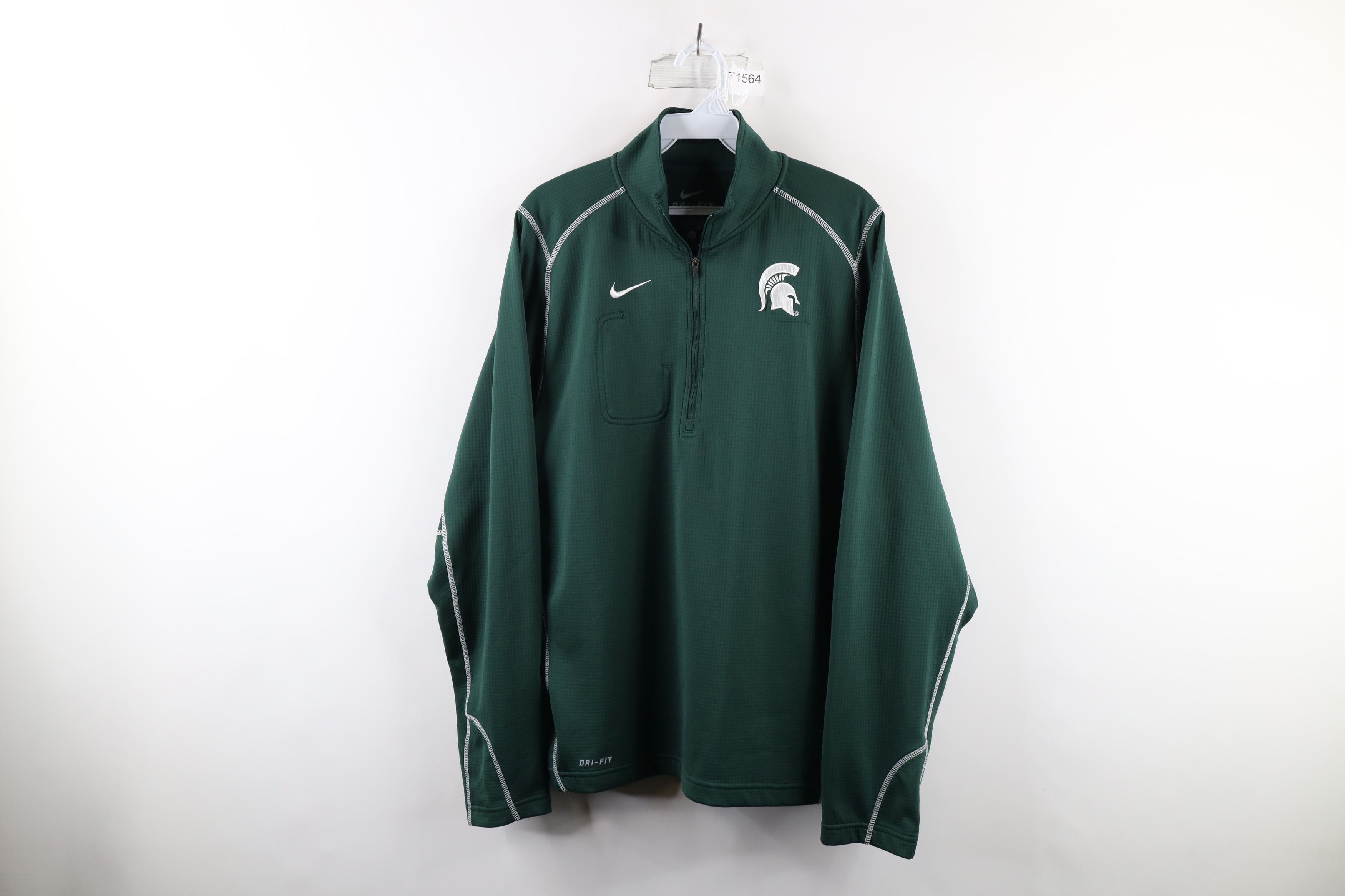 Nike Nike M Knit Michigan State University Half Zip Pullover Top Size US M / EU 48-50 / 2 - 1 Thumbnail