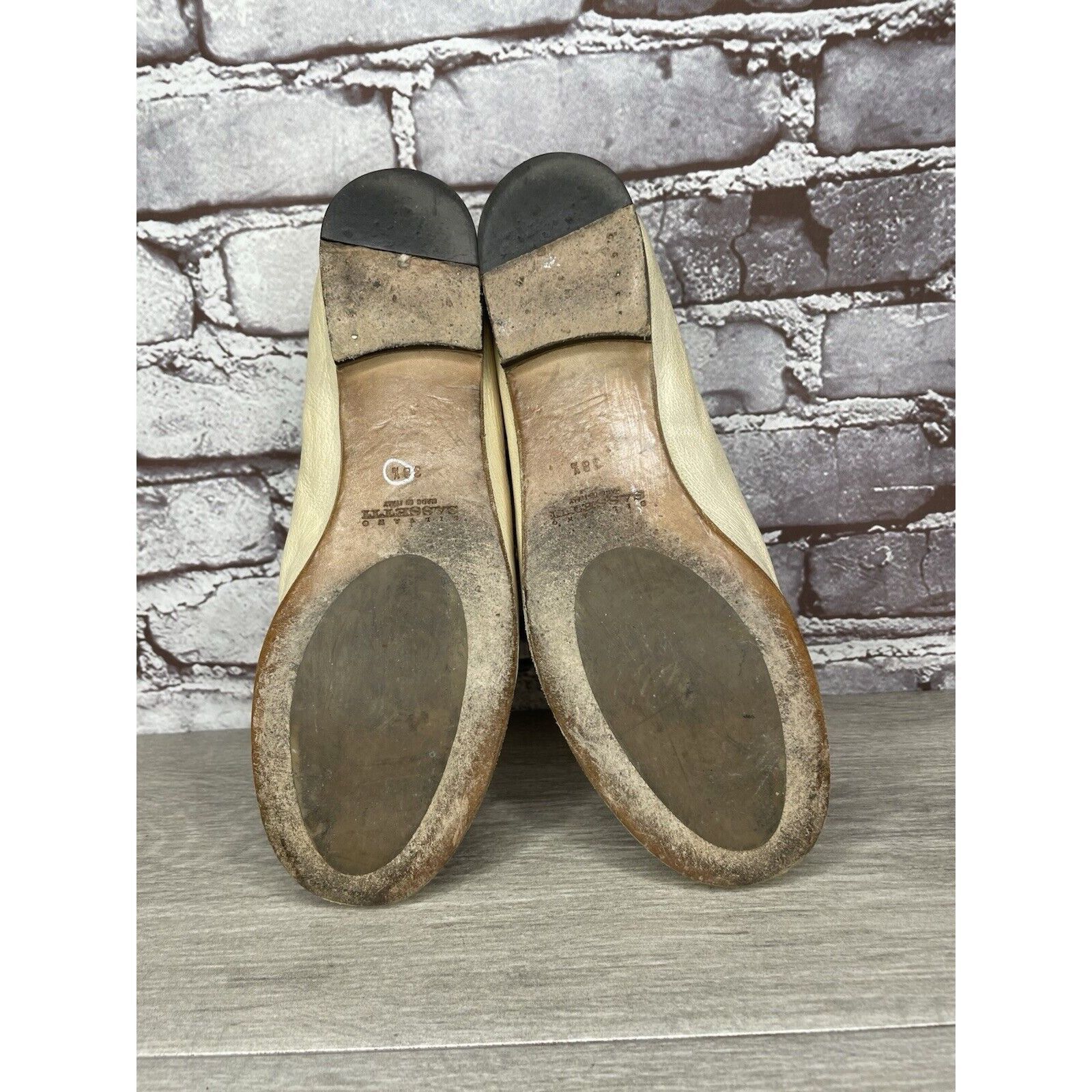 Silvano Sassetti Silvano Sassetti Beige Leather Slip On Loafers Flats Shoes W Size US 8 / IT 38 - 22 Thumbnail