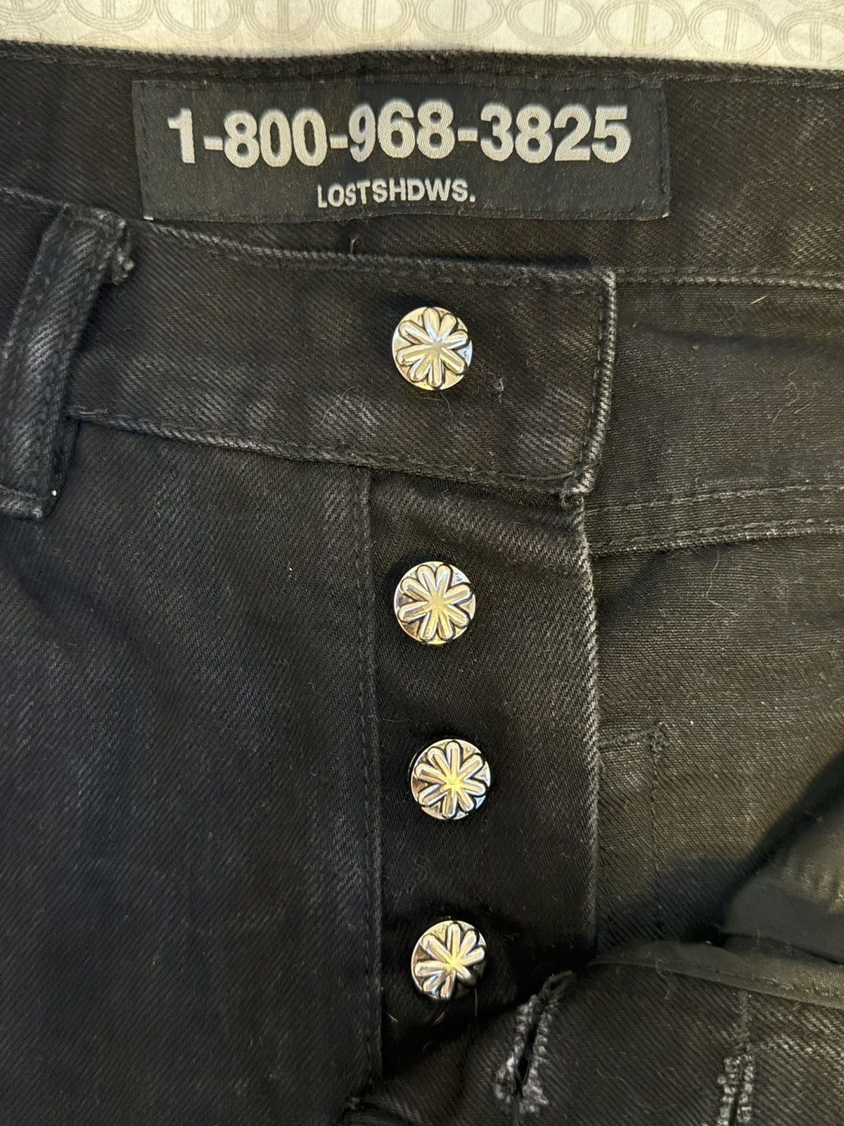 LOSTSHDWS LOSTSHDWS DRK Denim Pant (Red) Size US 32 / EU 48 - 7 Thumbnail