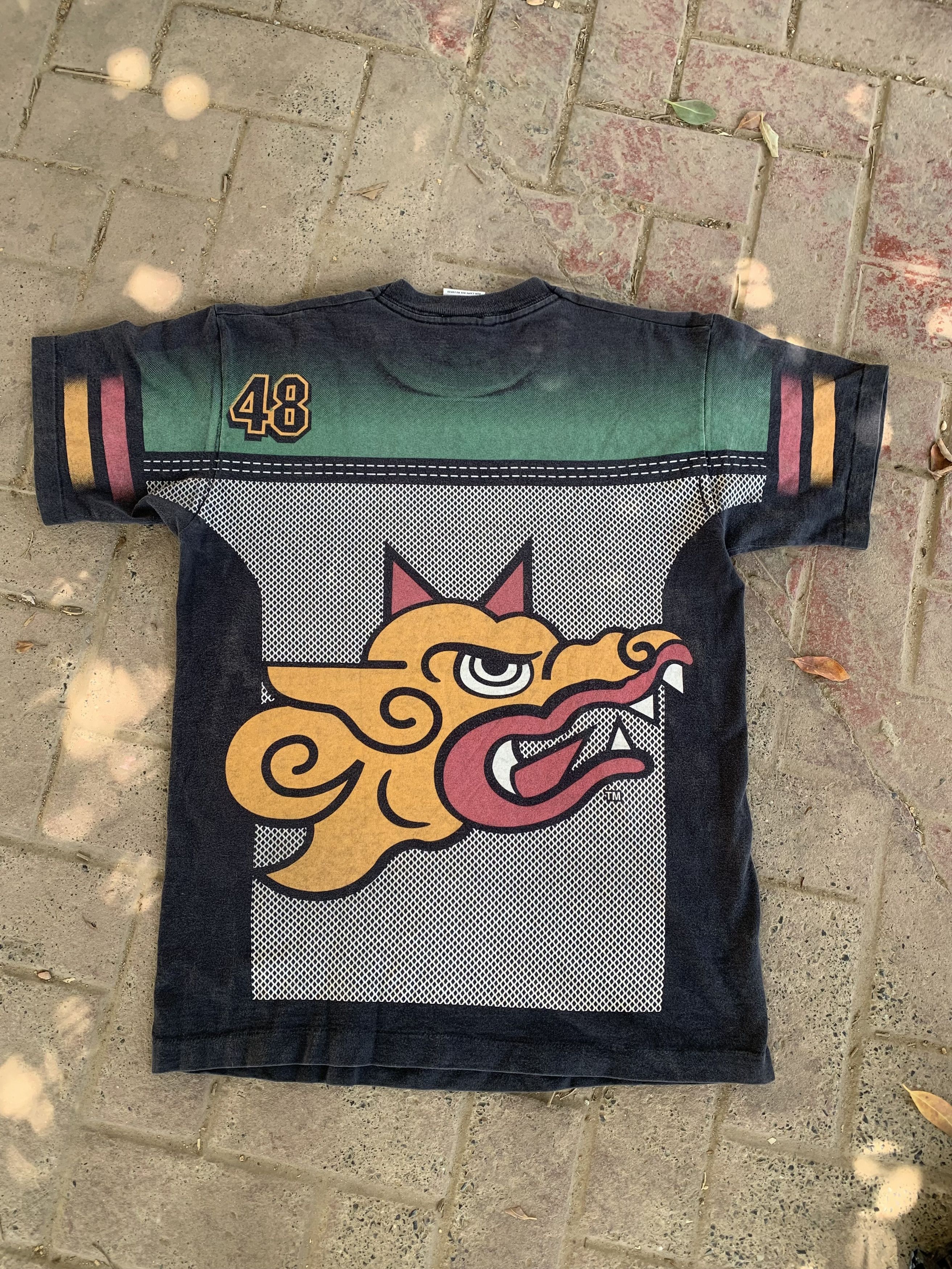 NFL × Vintage VTG AOP 1994 Nutmeg Mills BARCELONA DRAGONSxSINGLE STITCH Size US M / EU 48-50 / 2 - 9 Thumbnail