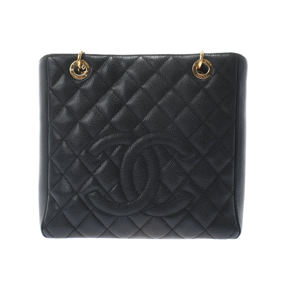 Chanel Matelasse PSt Black/gold Hardware Caviar Skin Tote Bag