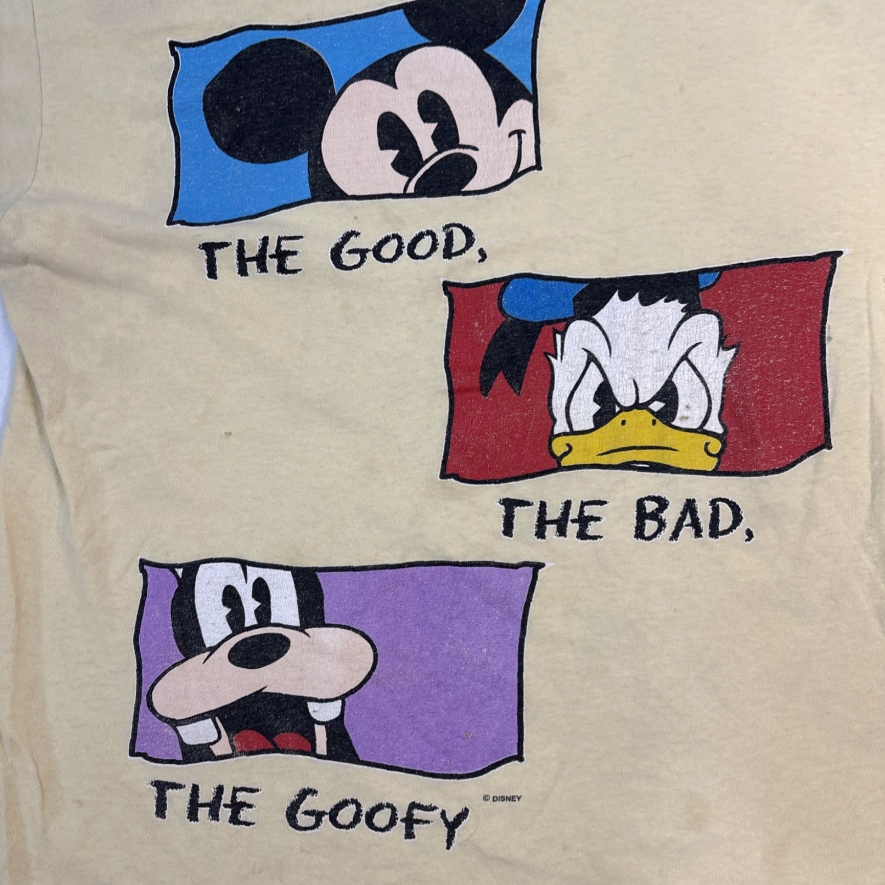 Disney VINTAGE Disney T-Shirt Men’s XL Goofy Yellow The Good The Bad The Goofy Size US XL / EU 56 / 4 - 2 Thumbnail