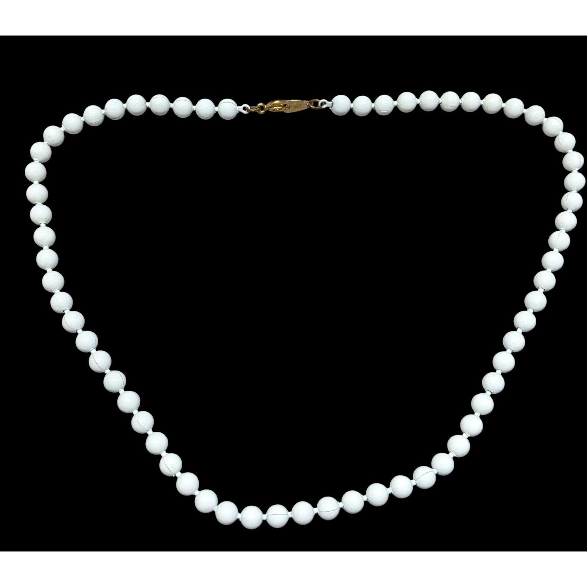 Other Vintage Oops A Daisy White Hollow Metal Beaded Necklace Size ONE SIZE - 1 Thumbnail