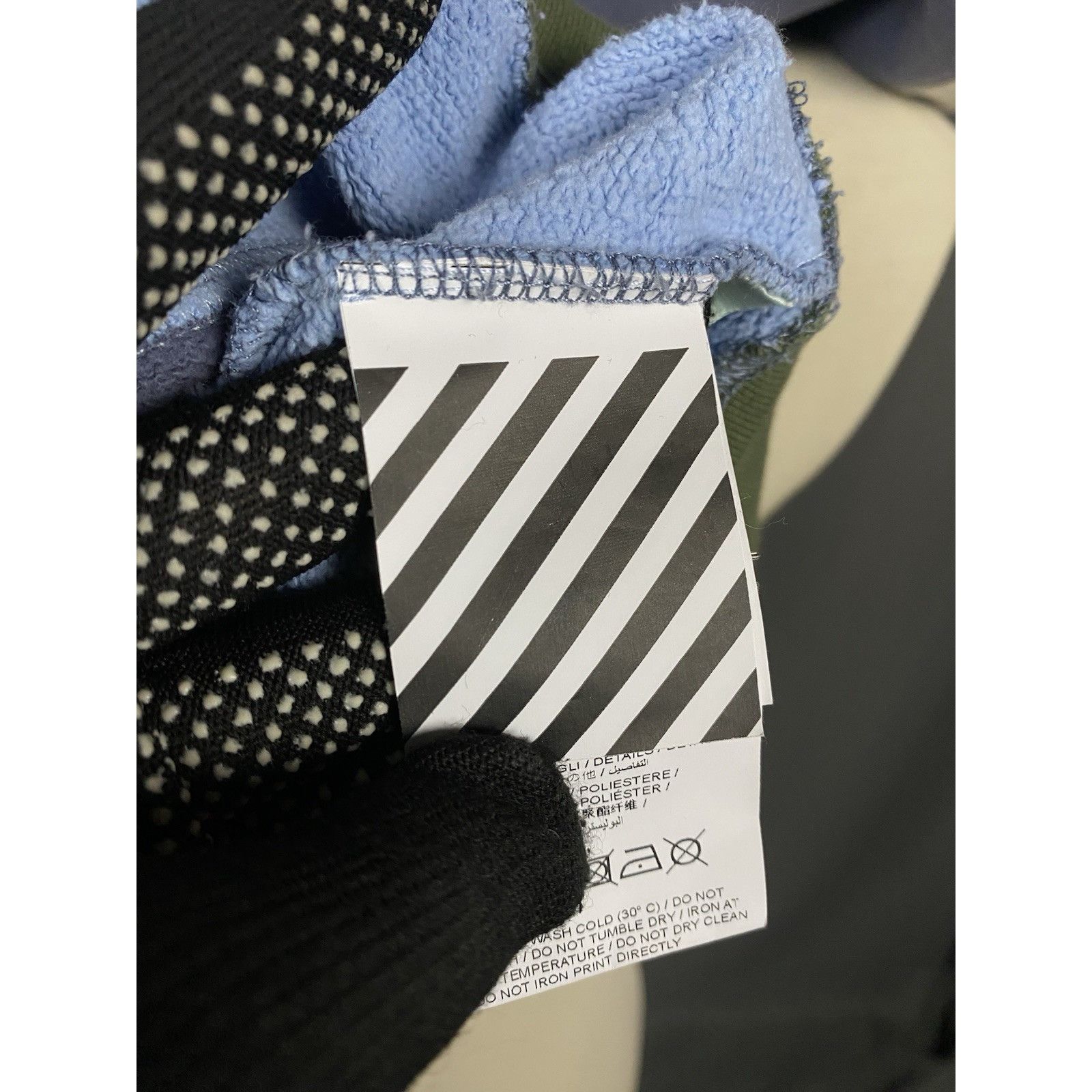 Off-White Off-White Men's Blue Oversized Crewneck Sweater Size M Size US M / EU 48-50 / 2 - 7 Thumbnail