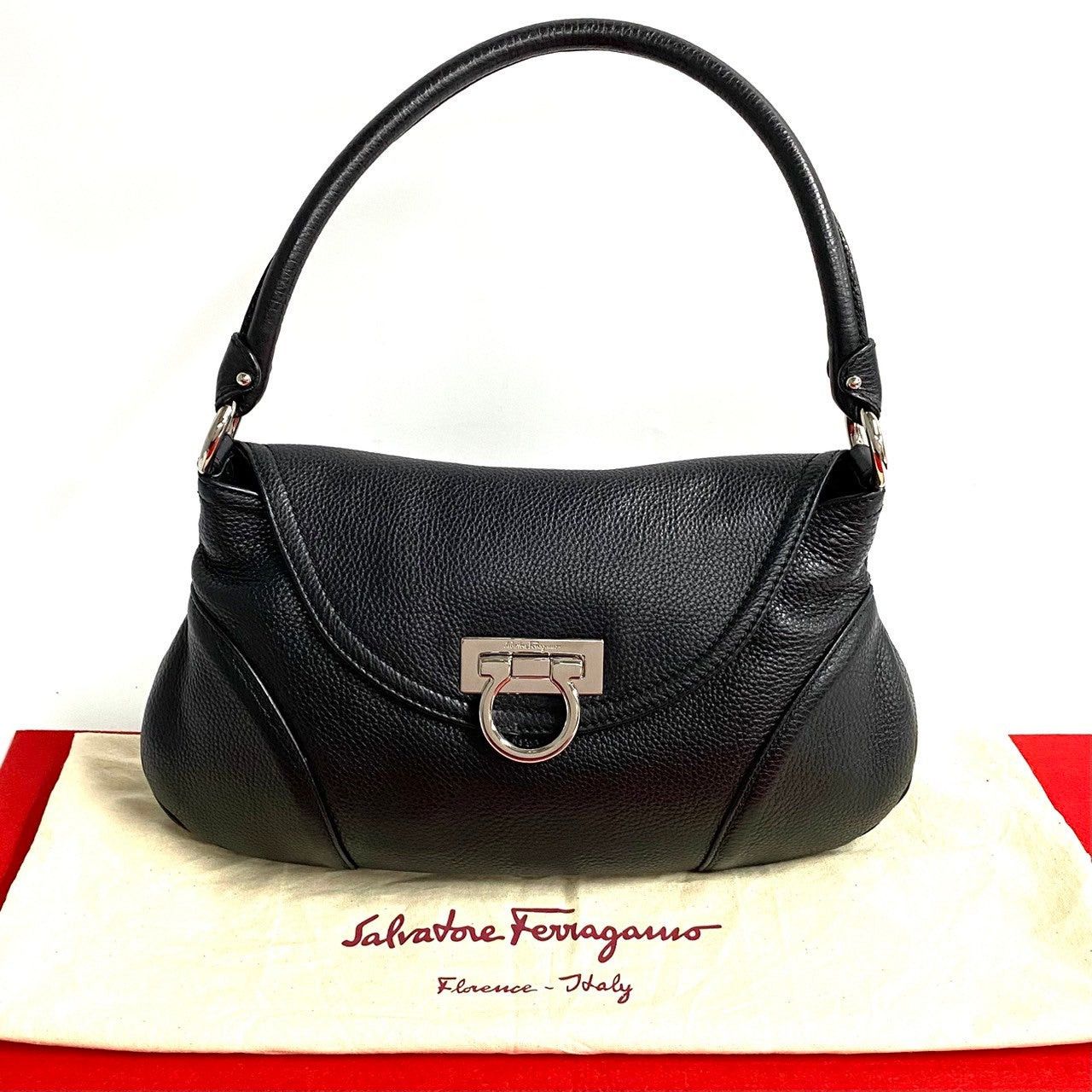 Salvatore Ferragamo Salvatore Ferragamo Shoulder Bag Black Leather Size ONE SIZE - 1 Thumbnail