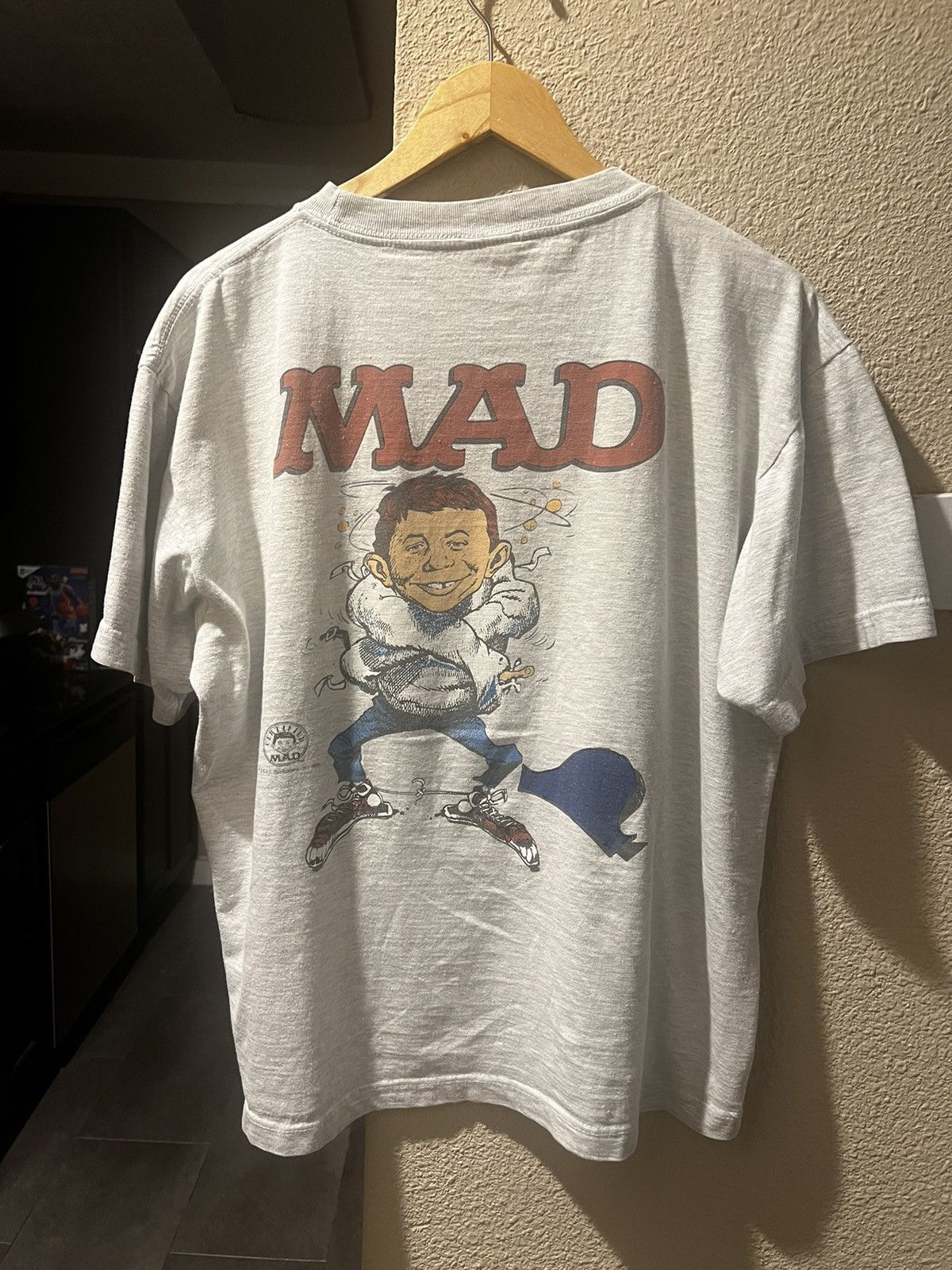 image of Vintage 90's Mad Tv Straight Jacketpromo Tshirt in Red, Men's (Size XL)