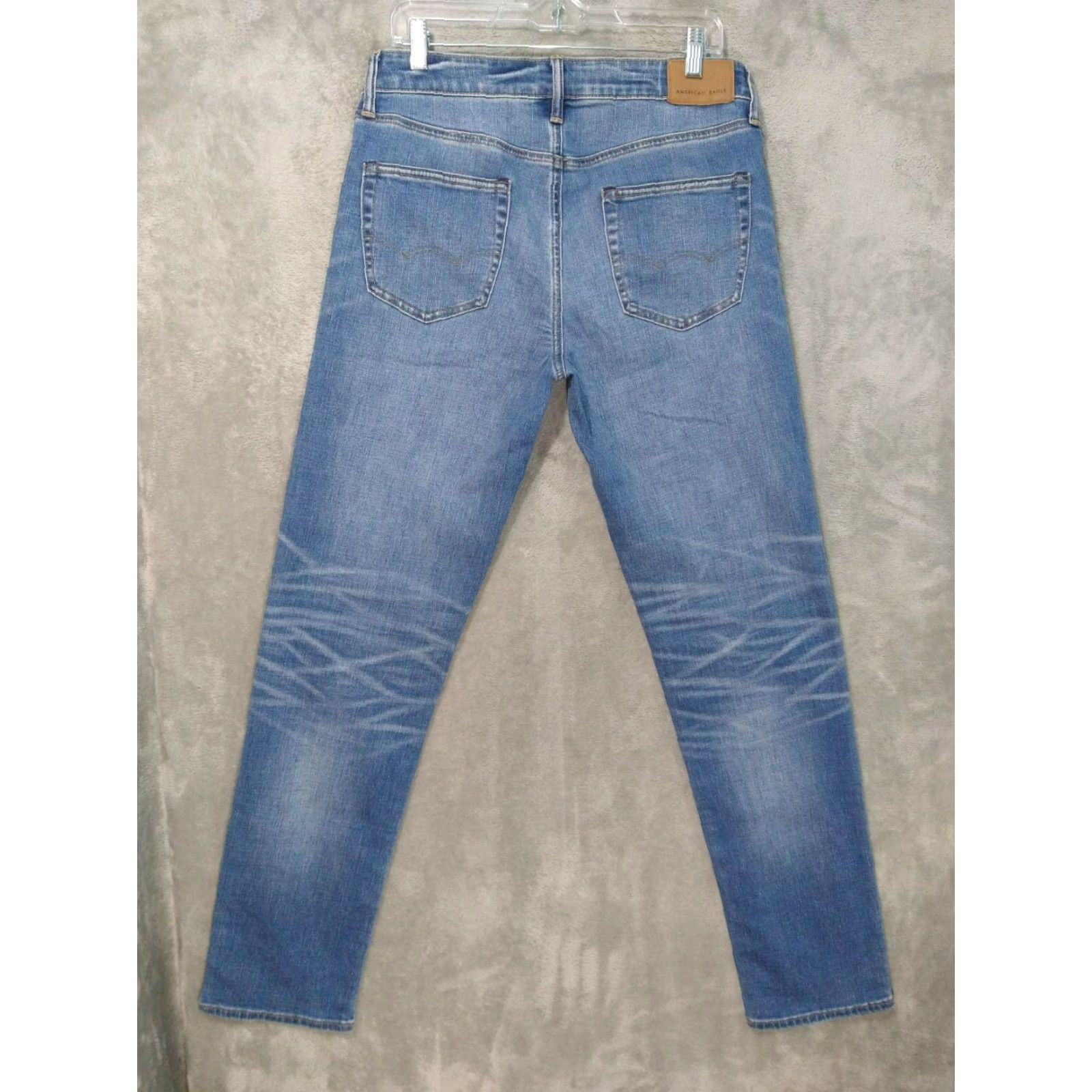 American Eagle Outfitters American Eagle Outfitters Jeans Mens 30x36 Athletic Straight Distressed Blue Denim Airflex Medium Wash 5-Pocket Mens Jeans Size US 30 / EU 46 - 2 Thumbnail