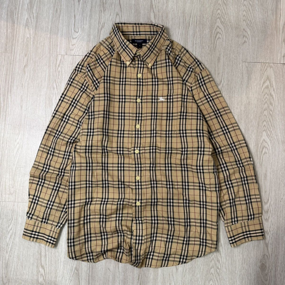 Burberry BURBERRY nova check long button up shirt Size US L / EU 52-54 / 3 - 1 Thumbnail