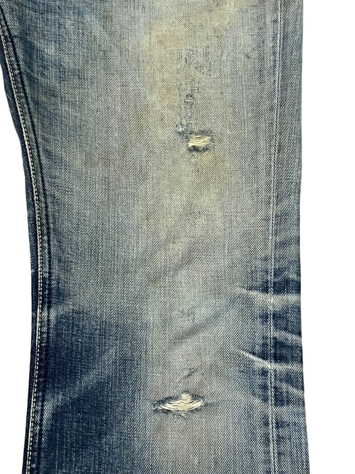 Lee × Midnight Organic 🔥Vtg LEE Thrashed Patina Stain Mudwash FLARE Organic Jeans Size US 30 / EU 46 - 8 Thumbnail
