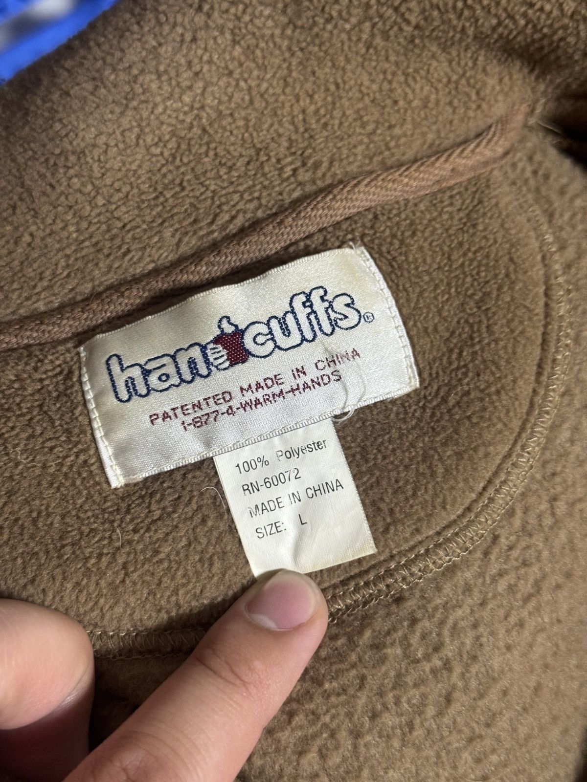 Vintage Vintage Handcuffs Fleece Half Zip Jacket Brown Size US L / EU 52-54 / 3 - 6 Thumbnail