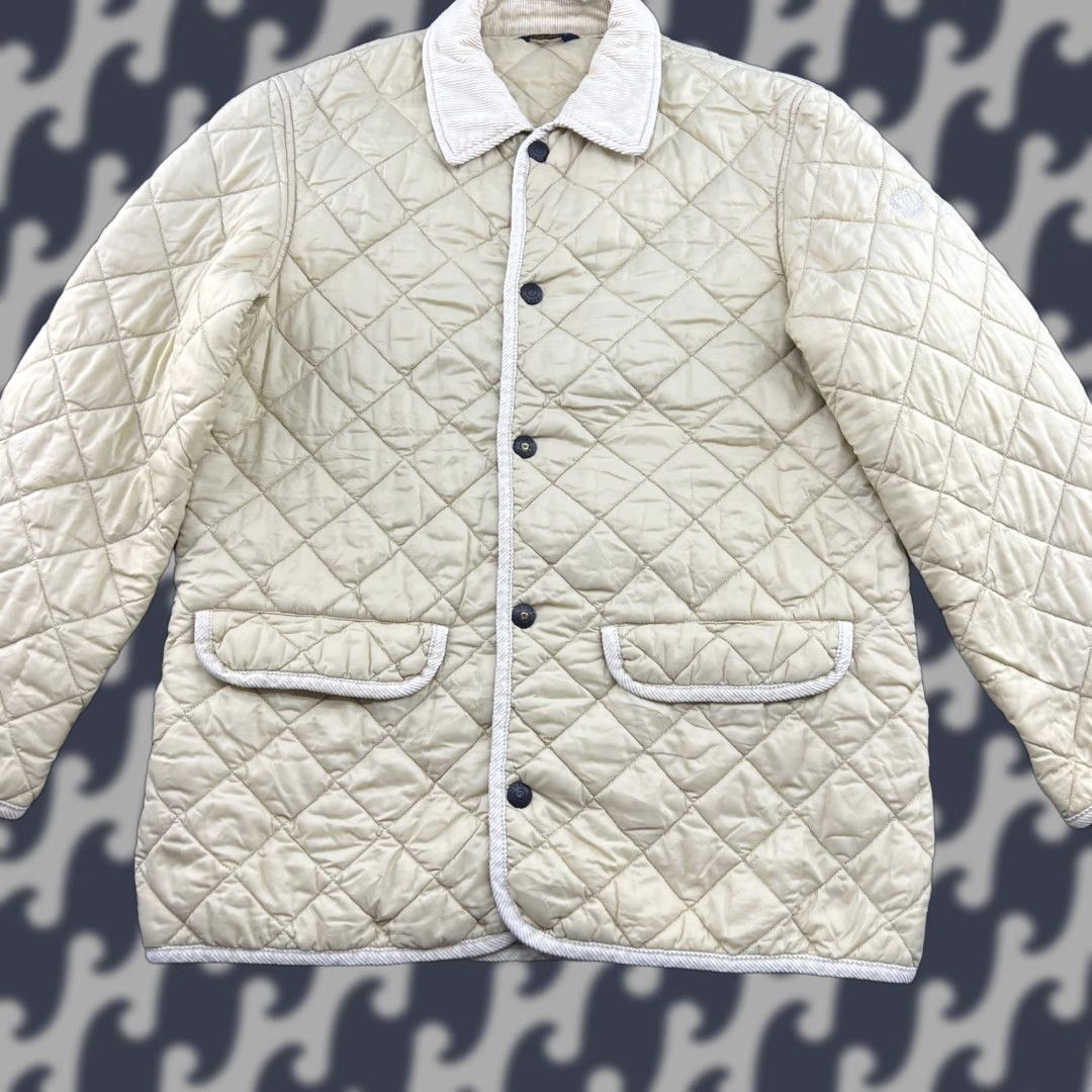 Henri Lloyd Vintage Henri Lloyd Beige Jacket Mens Medium Quilted Corduroy Trim Jacket Size US M / EU 48-50 / 2 - 1 Thumbnail