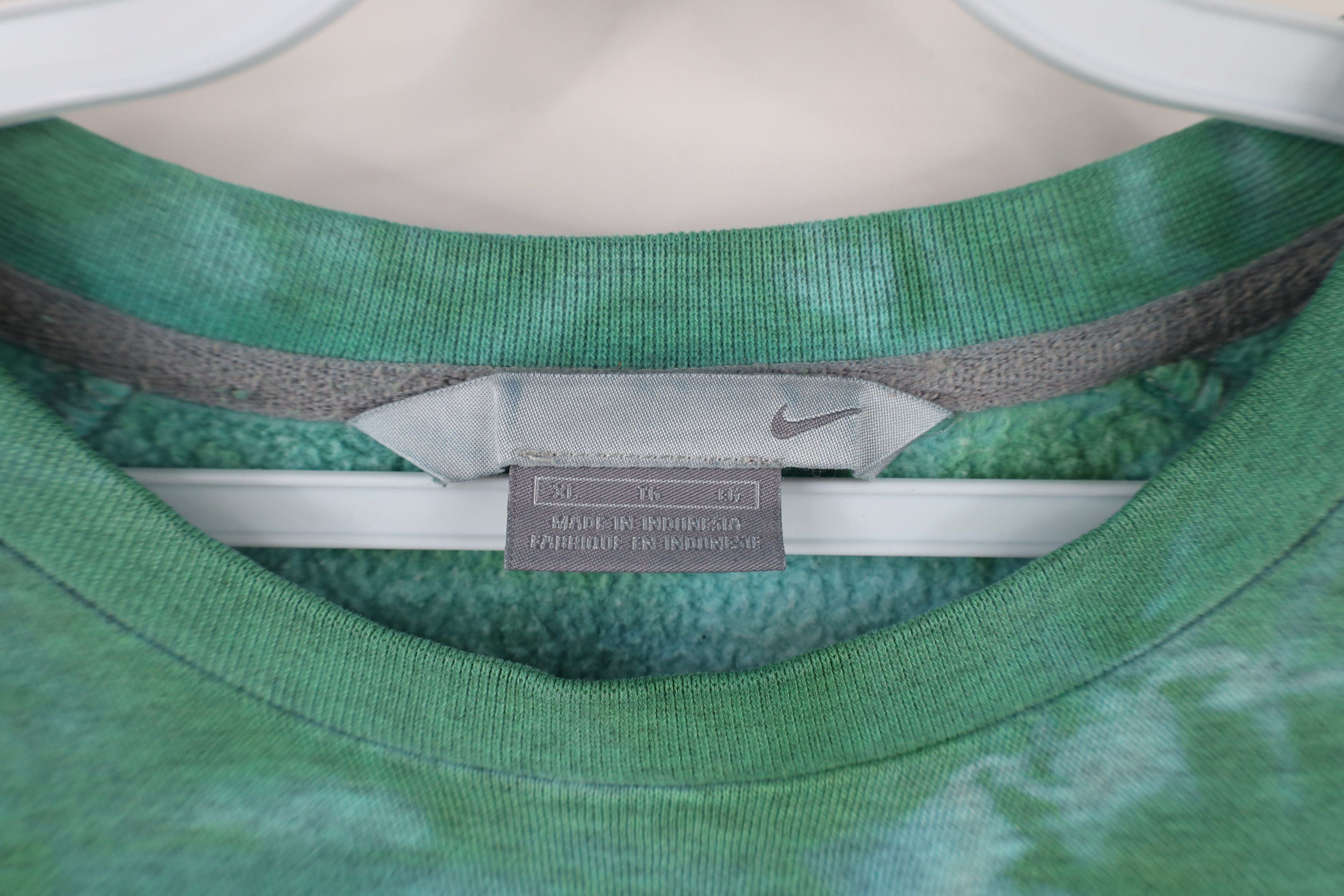 Nike × Vintage Vintage 90s Y2K Nike Swoosh Tie Dye Acid Wash Sweatshirt Size US XL / EU 56 / 4 - 8 Thumbnail