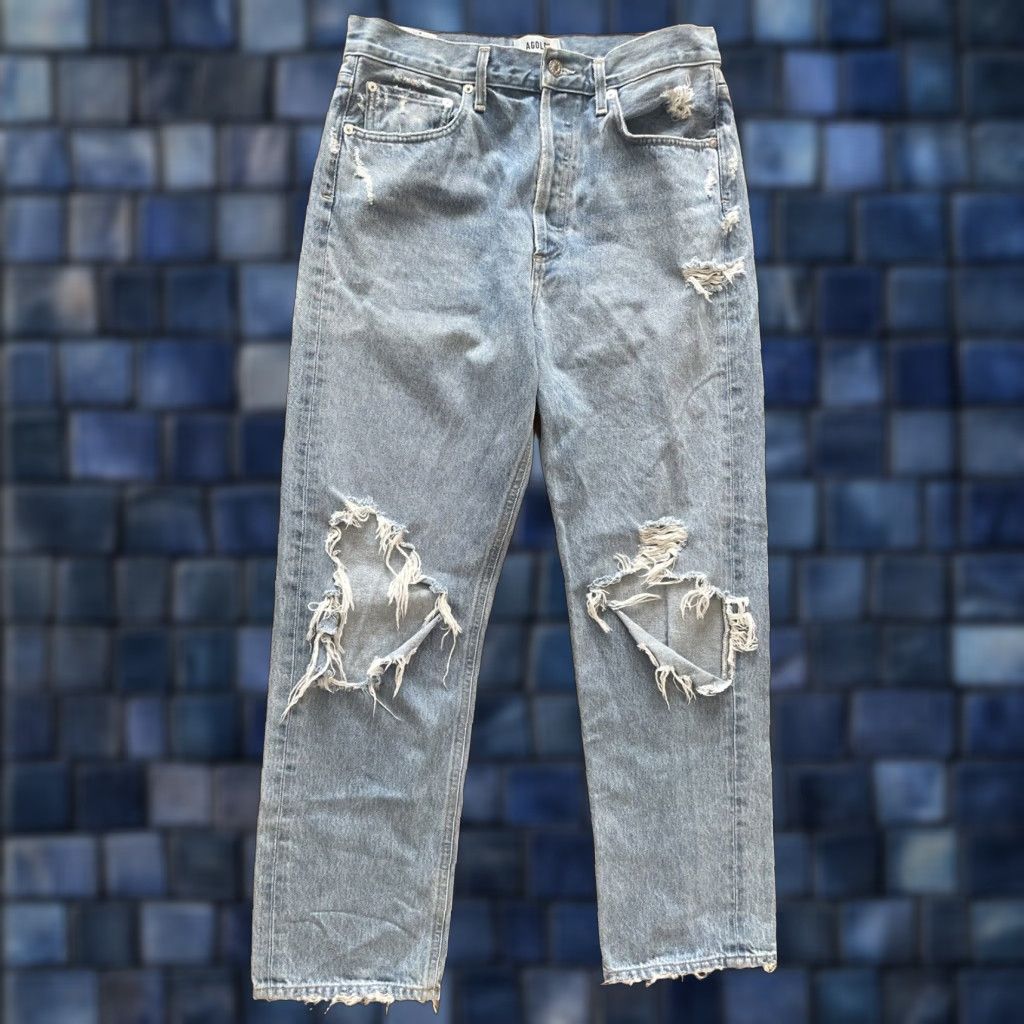 Agolde AGOLDE Jeans Womens Size 28 Mid Rise Loose Fit Denim Button Fly 90s Y2K Blues Size 28" / US 6 / IT 42 - 1 Thumbnail