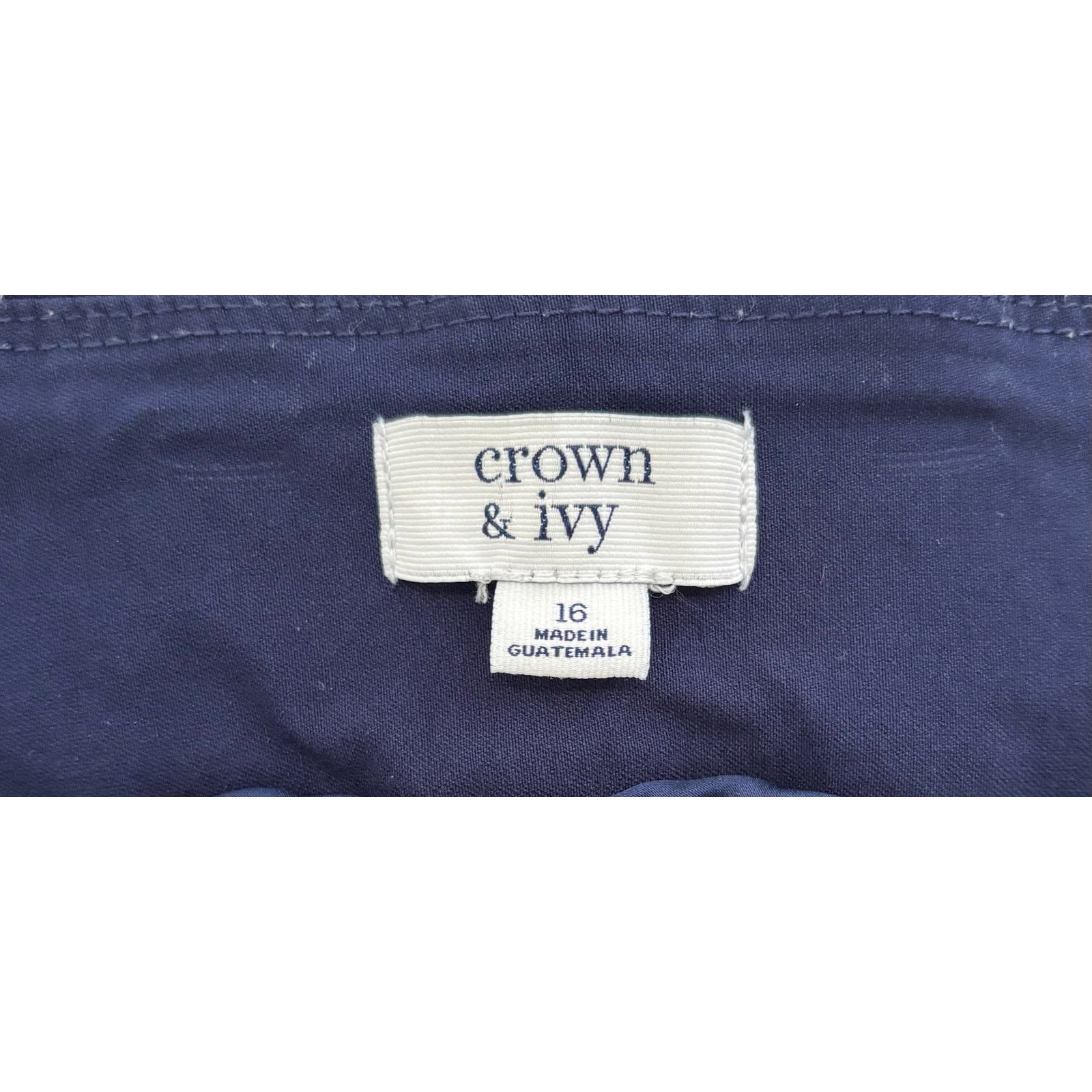 Other Crown & Ivy Navy Blue Elastic Waist Pull On Pants Size 16 Size 38" / US 16 / IT 52 - 6 Thumbnail