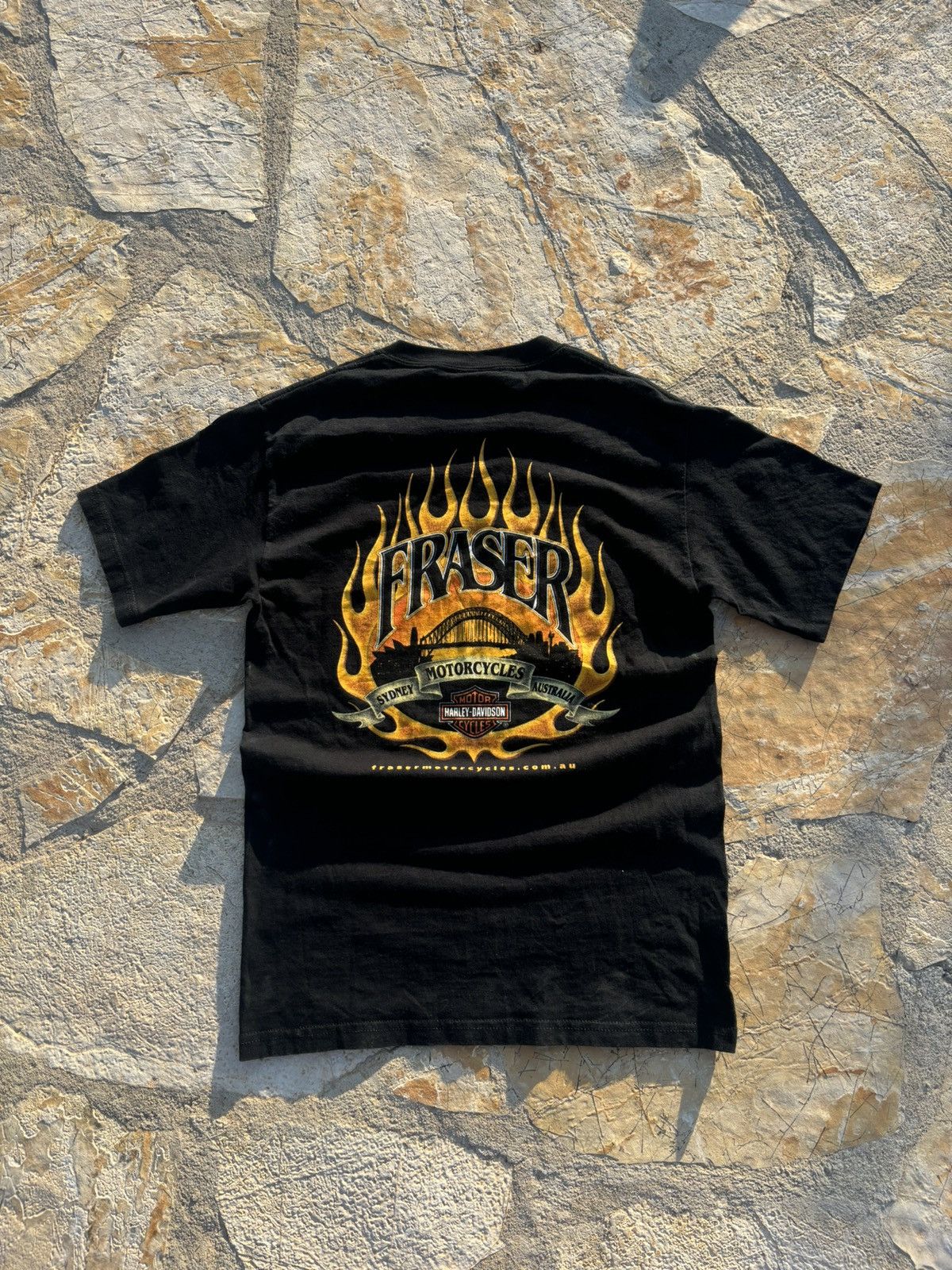 Harley Davidson × Vintage 2000s Vintage T Shirt Tee Moto Harley Davidson Y2K Graphic Size US S / EU 44-46 / 1 - 1 Thumbnail