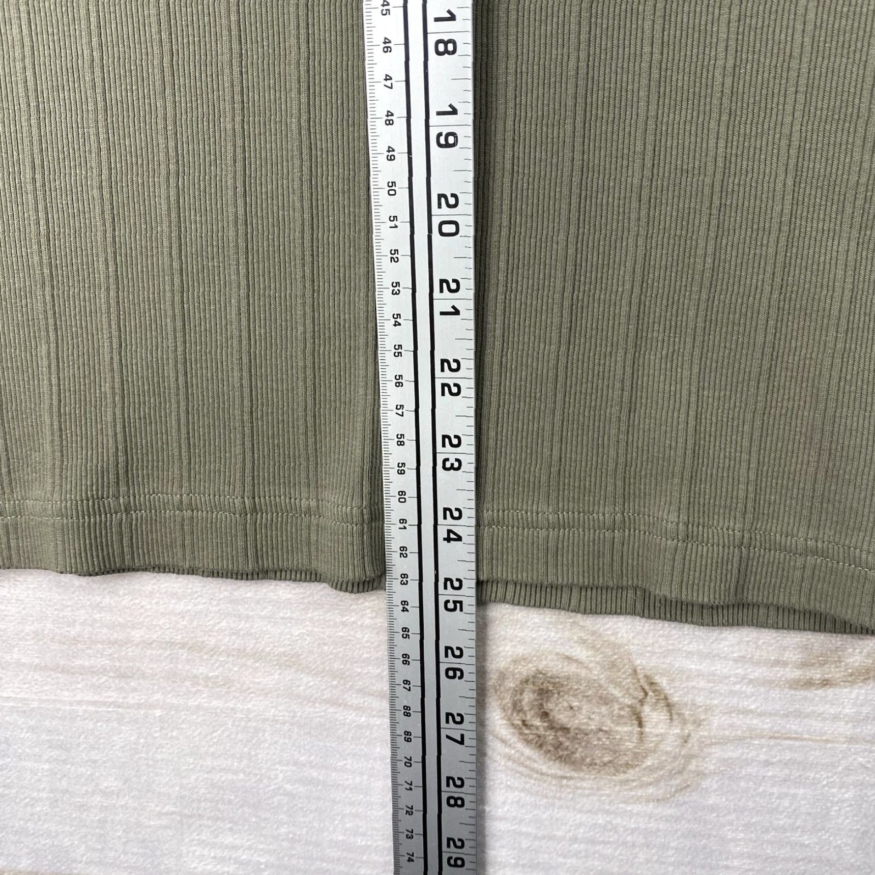 Abercrombie & Fitch Abercrombie & Fitch Tank Top Womens L Olive Green Ribbed Relaxed Fit 90s Casual Cotton Blend Knit Sleeveless Scoop Neck Strappy Sleeve Short Size L / US 10 / IT 46 - 6 Thumbnail