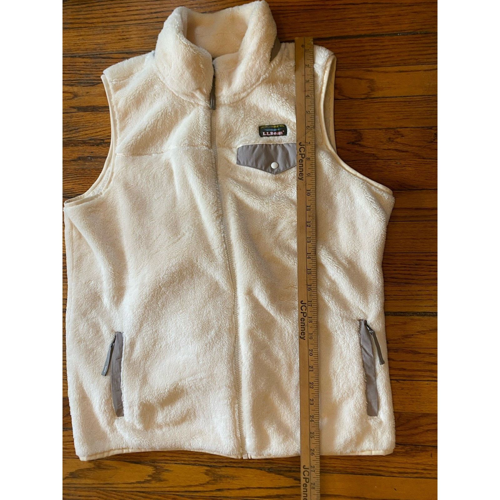 L.L. Bean LL Bean Zip Vest women's hi-pile XL fleece vest in a cream Size XL / US 12-14 / IT 48-50 - 6 Thumbnail