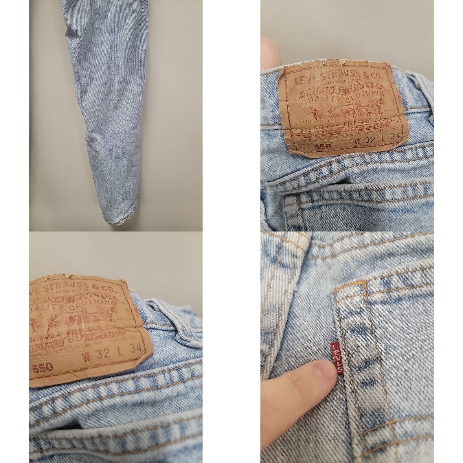 Levi's VINTAGE Levi's 500 Jeans Mens 32x34 Blue Denim 5-Pocket Made USA Everyday Comfort Regular Rise Mens Jeans Size US 32 / EU 48 - 9 Thumbnail