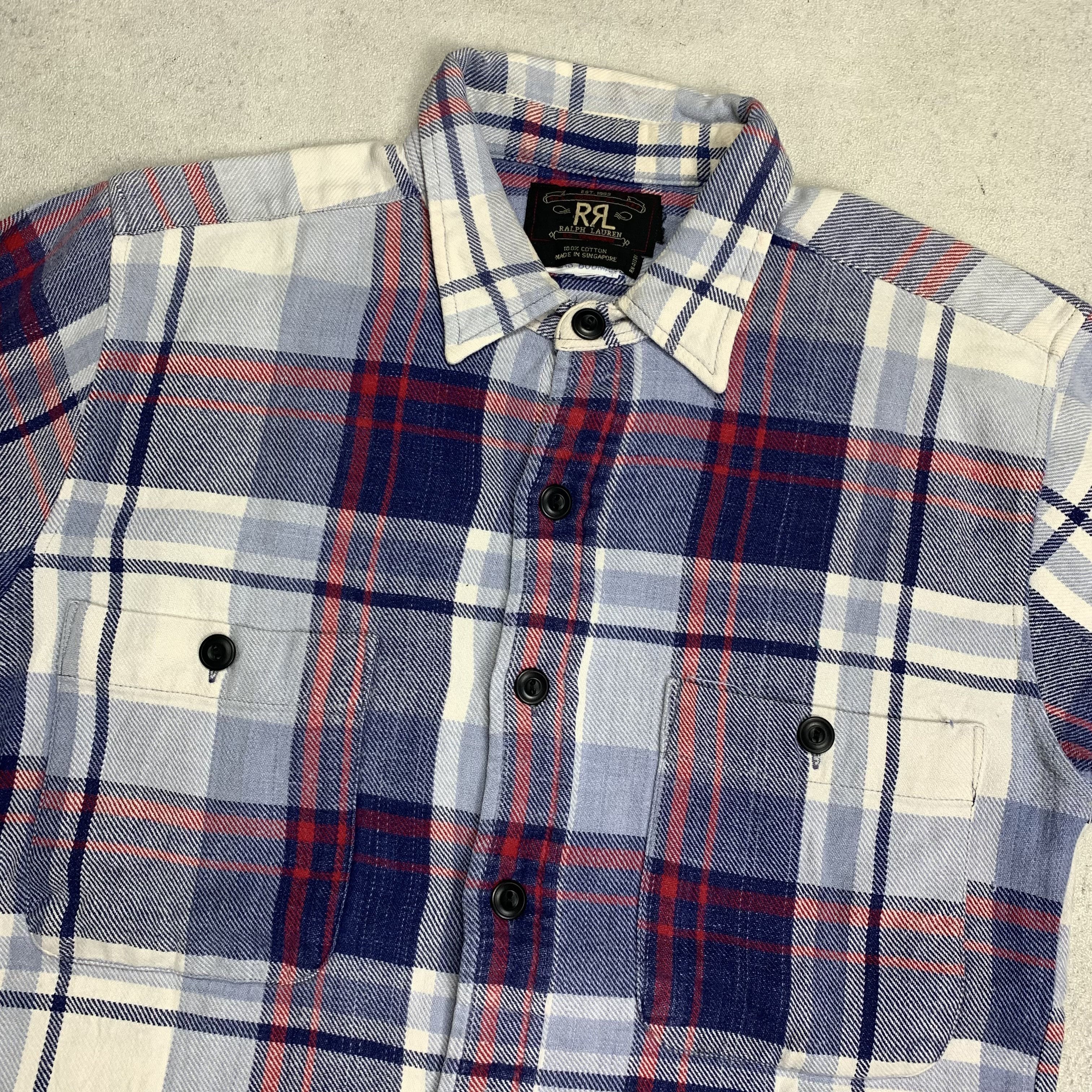 RRL Ralph Lauren RRL Flannel Plaid Button Up Shirt Ralph Lauren Double RL Size US S / EU 44-46 / 1 - 3 Thumbnail