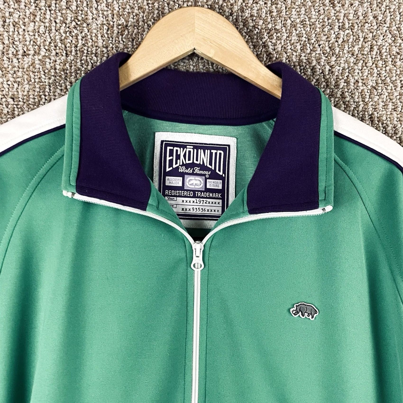 Ecko Unltd. VINTAGE Ecko Unltd. Jacket Mens XL Green Full Zip Windbreaker Hip Hop R1 Size US XL / EU 56 / 4 - 3 Thumbnail