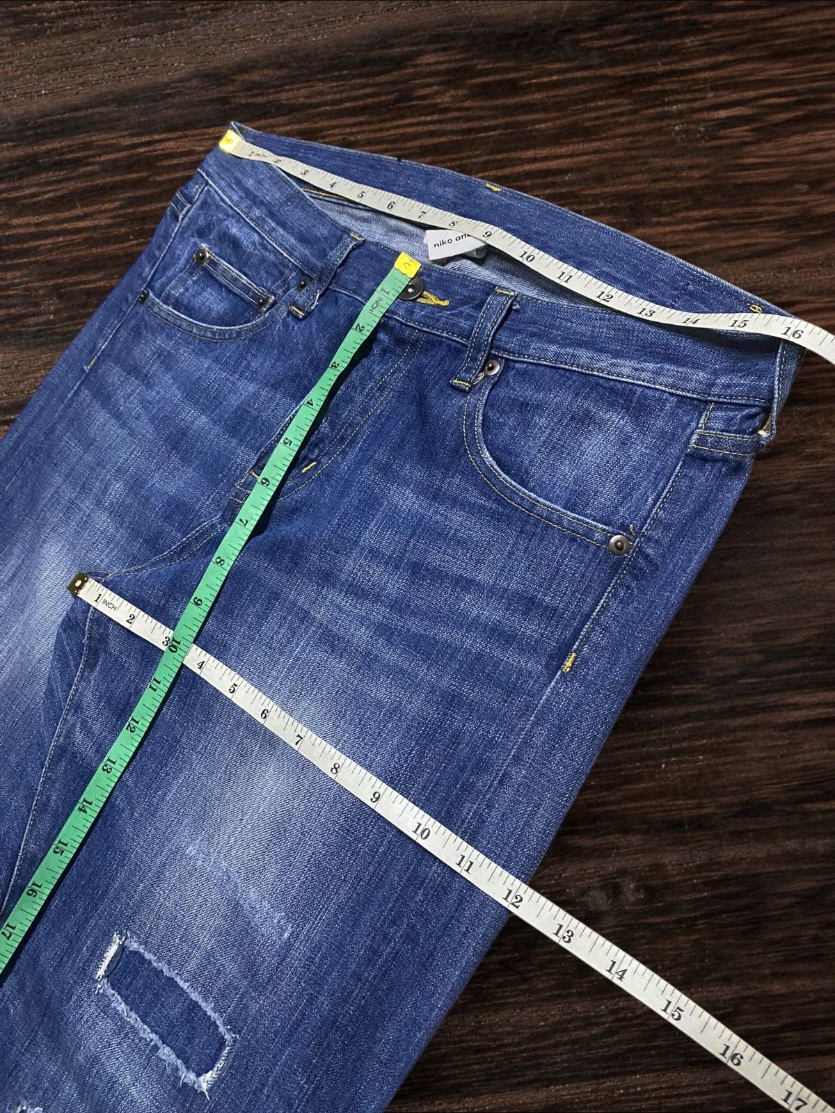 Japanese Brand Vintage Japanese Brand Niko And Faded Wash Distressed Slim Size US 32 / EU 48 - 9 Thumbnail