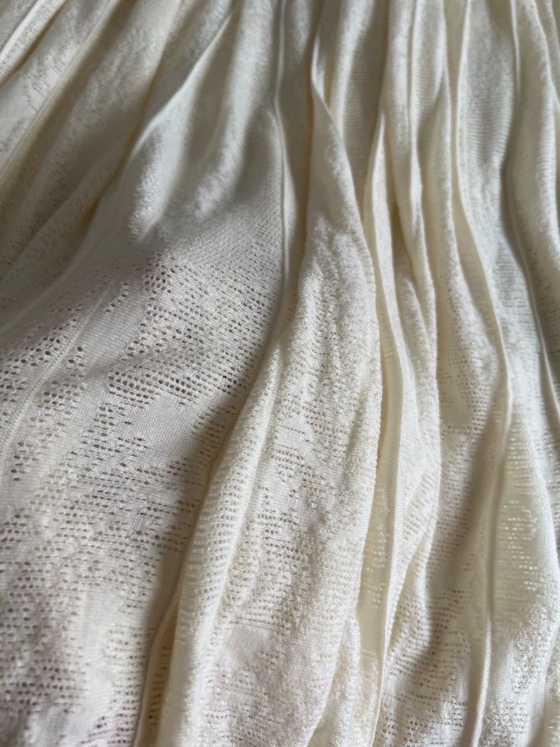 Loro Piana LORO PIANA sizeM Tulle cotton wool pleated half skirt Size 30" / US 8 / IT 44 - 5 Thumbnail