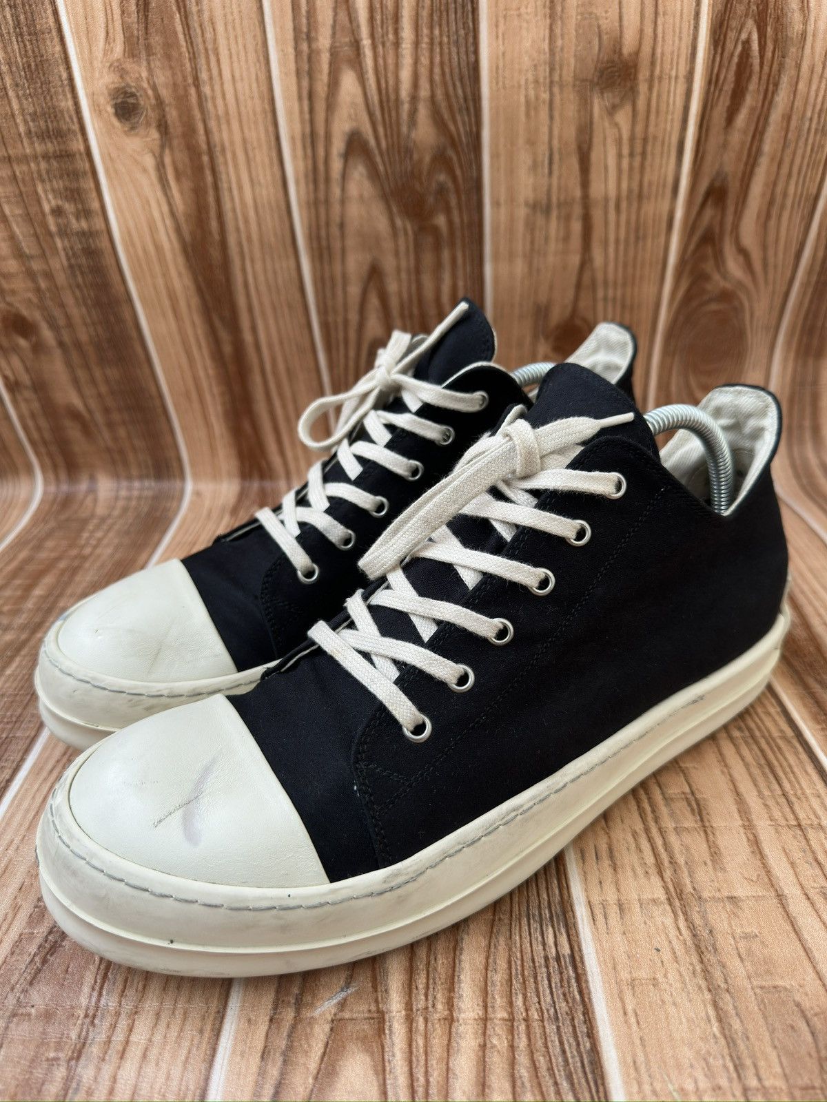 Rick Owens Rick Owens DRKSHDW Ramones (Licence Plate) Lowtops Size US 11 / EU 44 - 5 Thumbnail