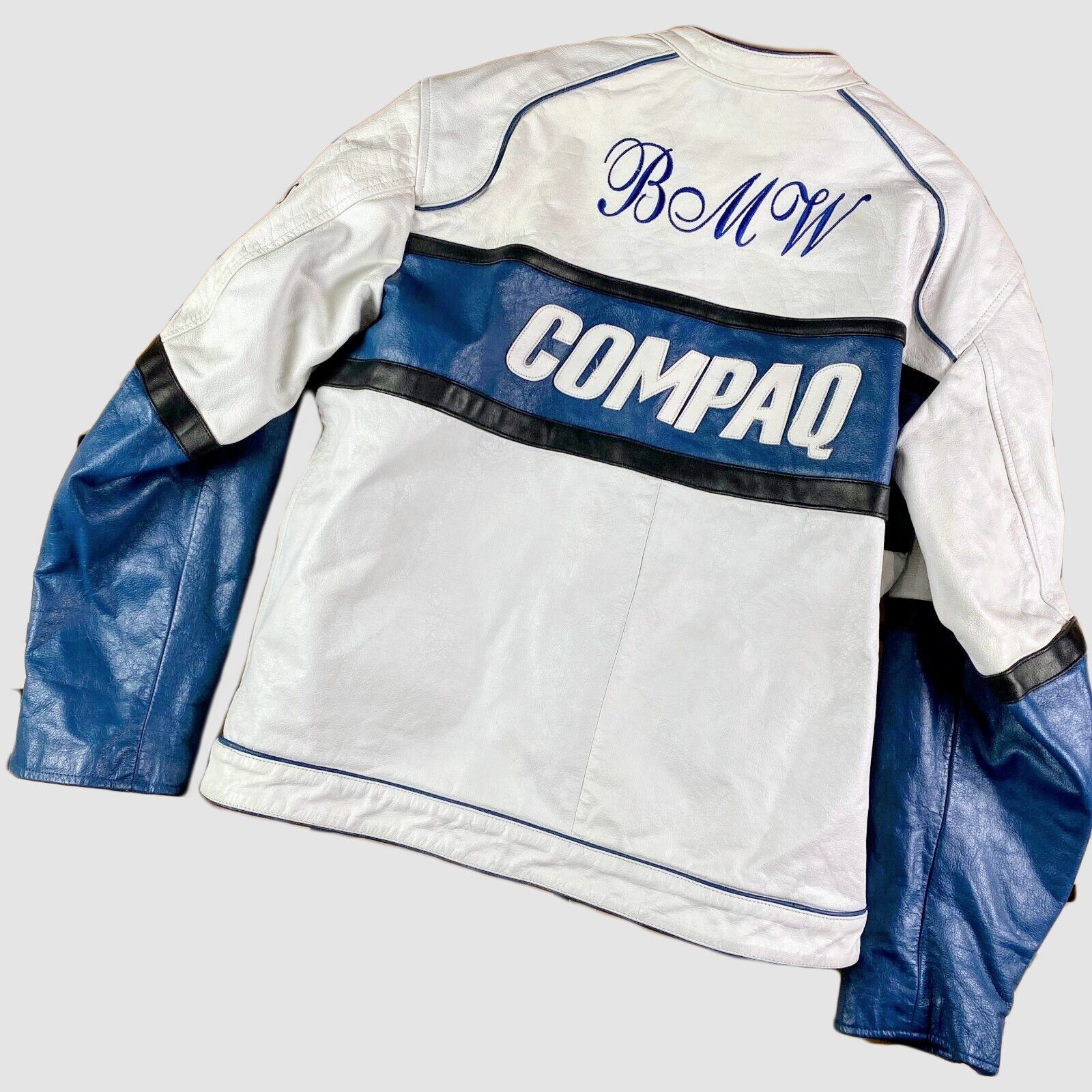 BMW 🔥💀 BMW 💀🔥 STREETWEAR LEATHER JACKET RACING M SERIES Size US XL / EU 56 / 4 - 5 Thumbnail