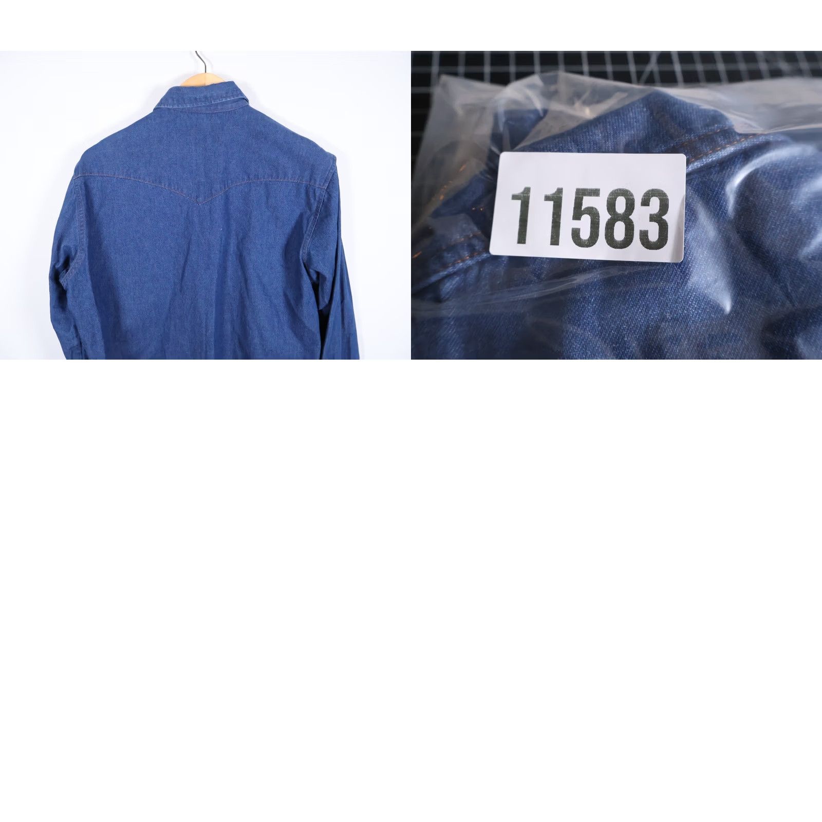 Wrangler VINTAGE Wrangler Denim Western Shirt Men's Medium Blue Pearl Snap Rockabilly Retro Shirt Size US M / EU 48-50 / 2 - 9 Thumbnail