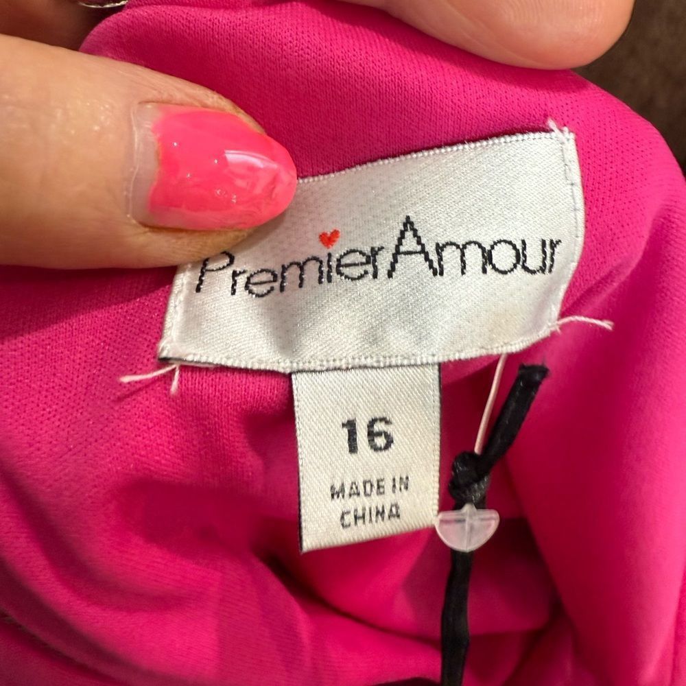 Other Pink Puff Sleeve Bodycon Midi Dress Size XL / US 12-14 / IT 48-50 - 7 Thumbnail