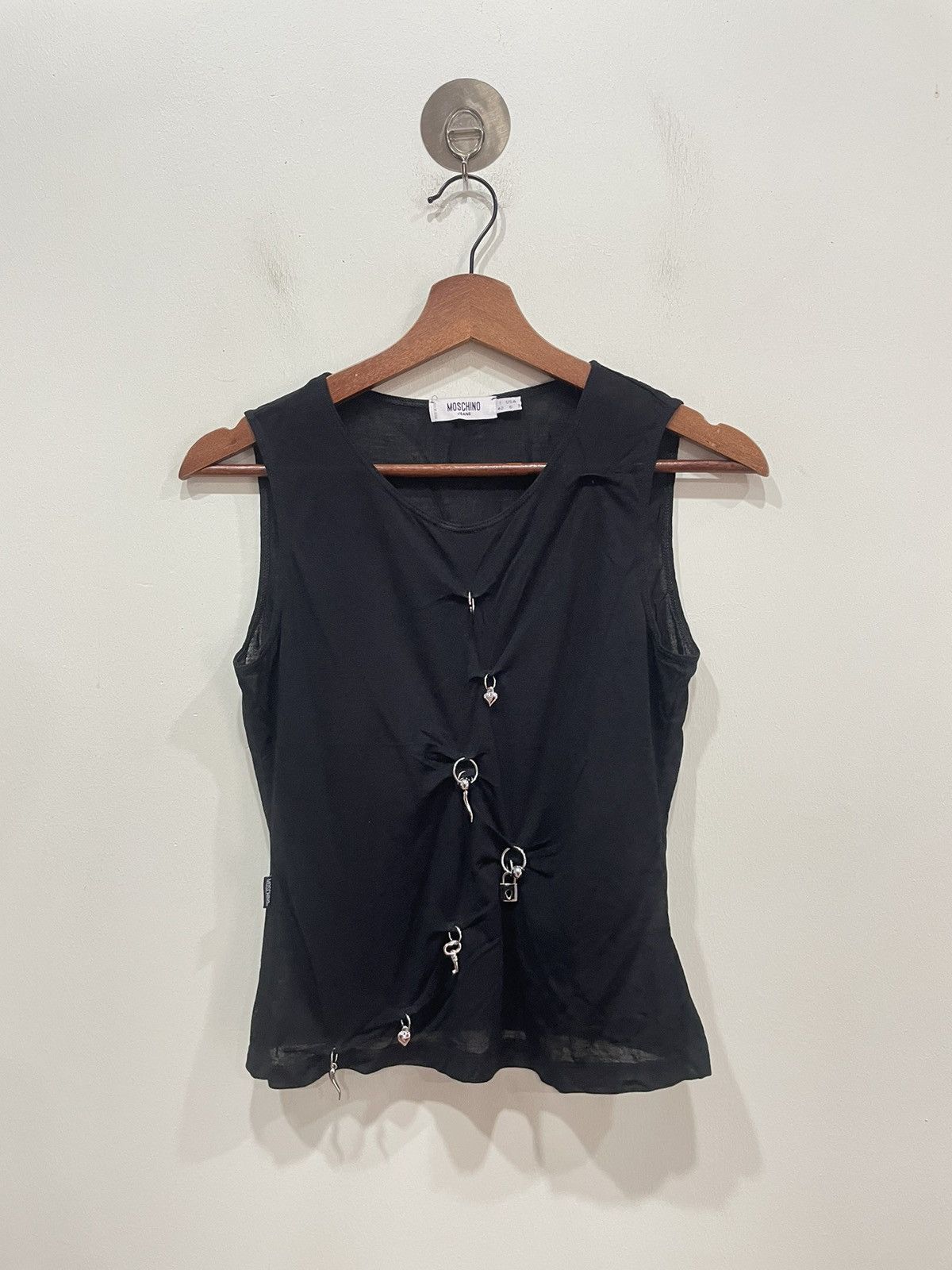 Designer × Japanese Brand × Moschino Moschino Piercing Tank Top Size S / US 4 / IT 40 - 1 Thumbnail