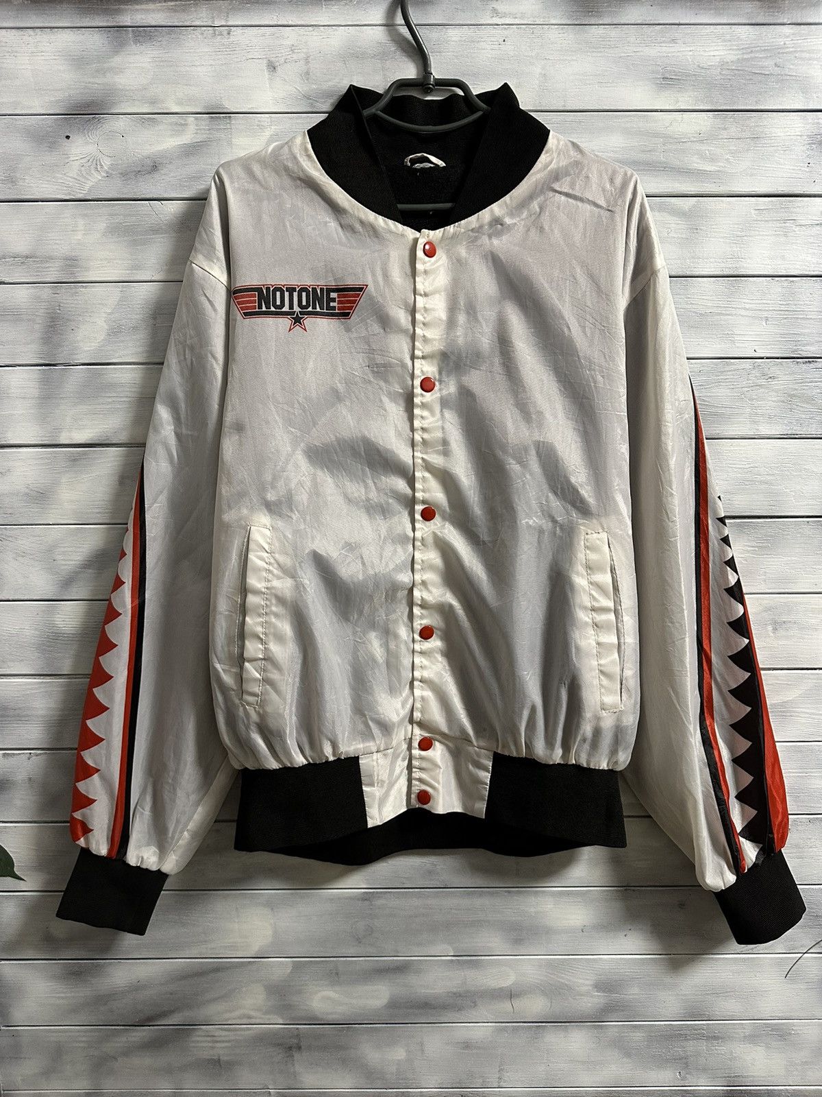 Japanese Brand Rare Vintage Bomber Warhawk Frontline Combat Notone USA Size US XL / EU 56 / 4 - 5 Thumbnail