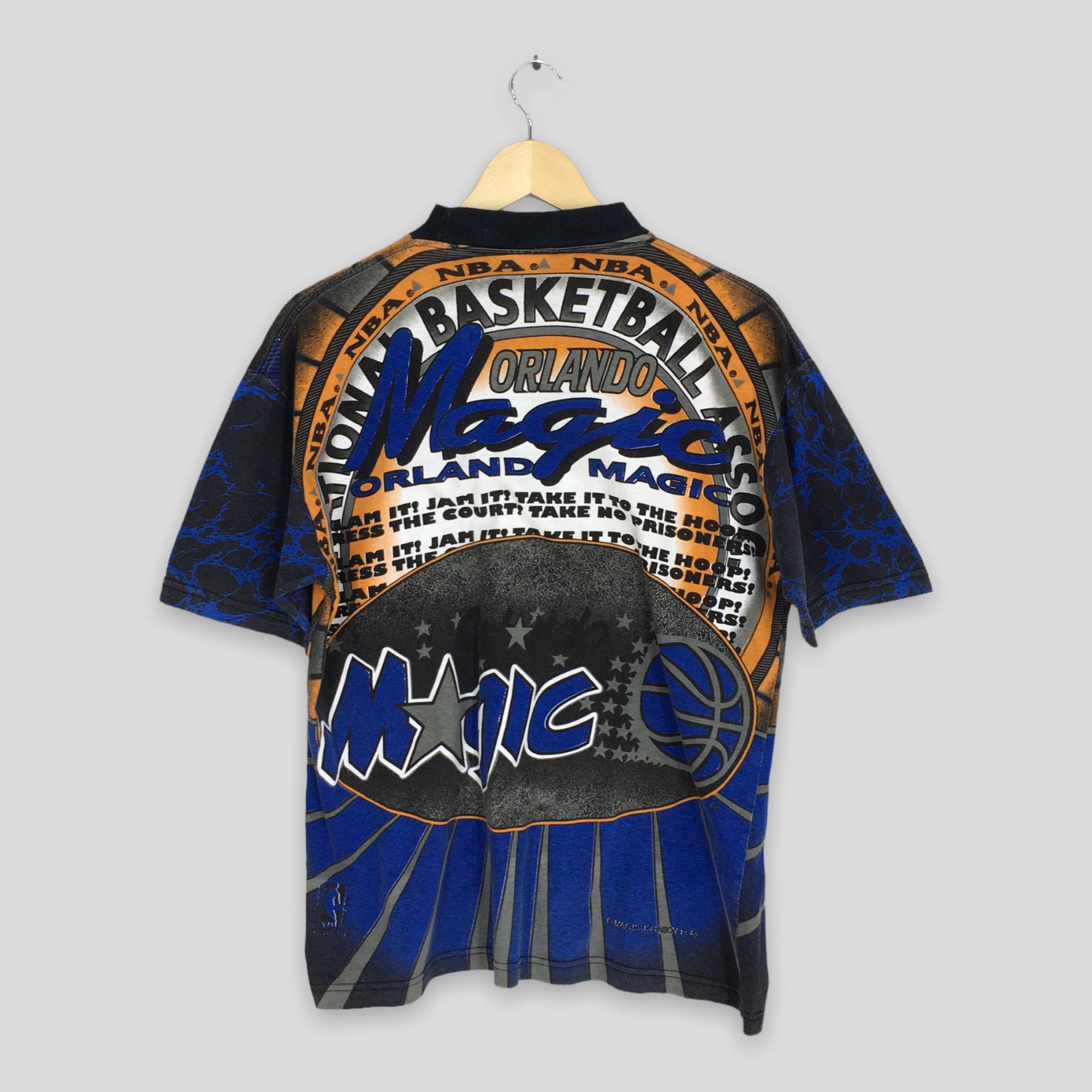 NBA 90's Orlando Magic Nba Basketball Overprinted Tshirt Small Size US S / EU 44-46 / 1 - 5 Thumbnail