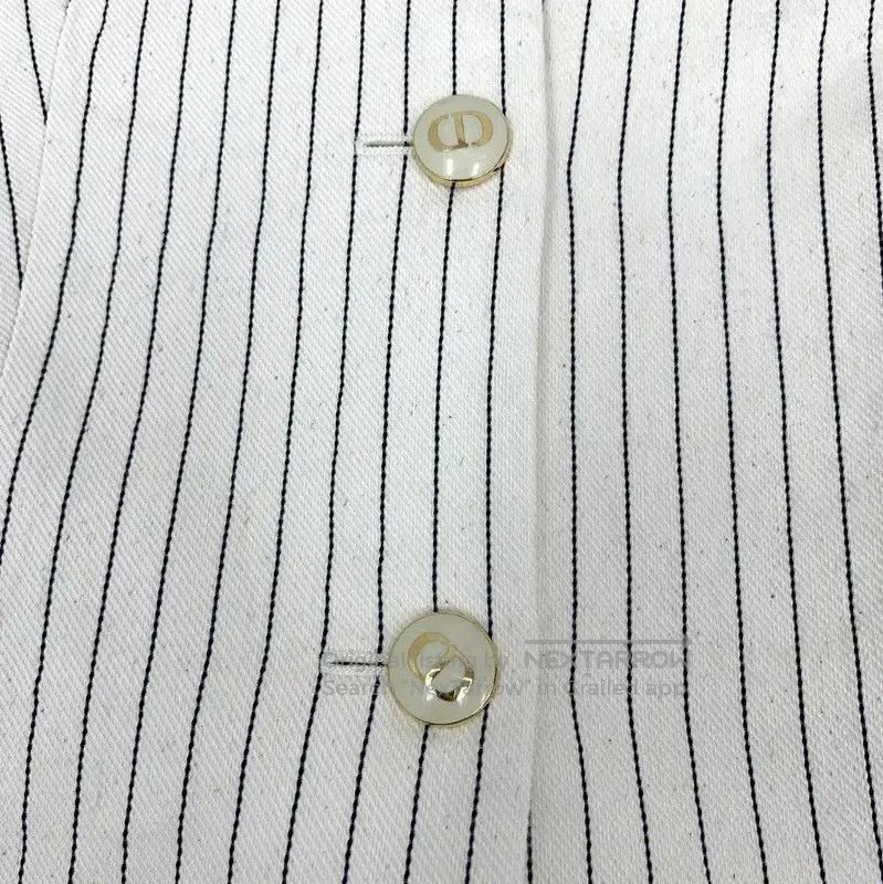 Dior Dior Beige Cotton Striped Women's Jacket . Size XXS / US 00 / IT 34 - 5 Thumbnail