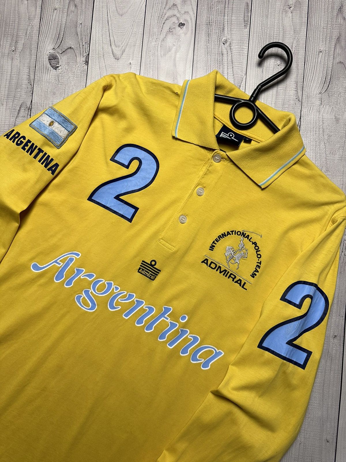 Vintage Vintage Admiral Argentina big logo size L logo rare yellow Size US L / EU 52-54 / 3 - 3 Thumbnail