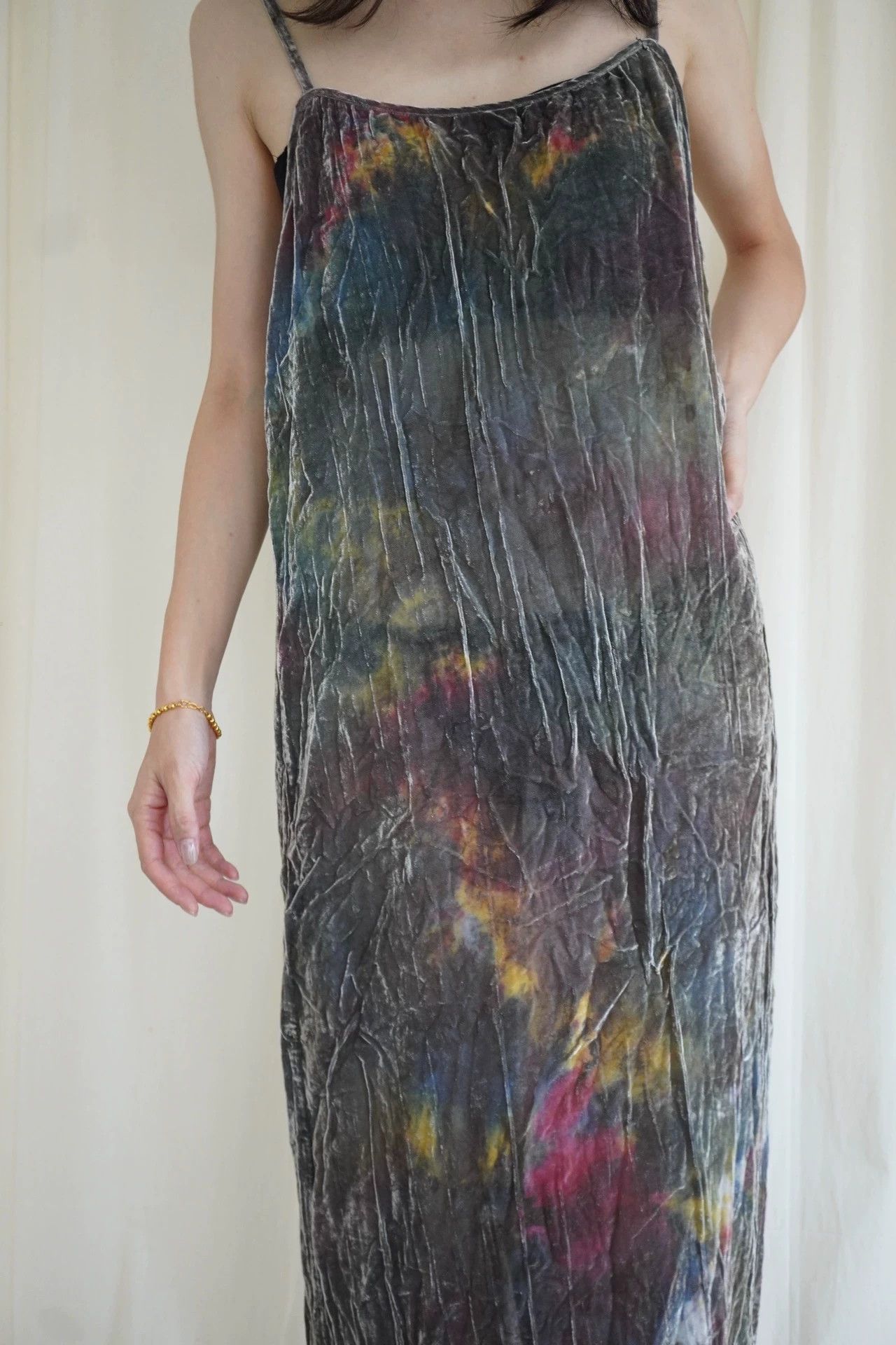 Comme des Garcons CDG 1994 AW Watercolor Velvet Skirt Gray Size Free Size ONE SIZE - 3 Thumbnail