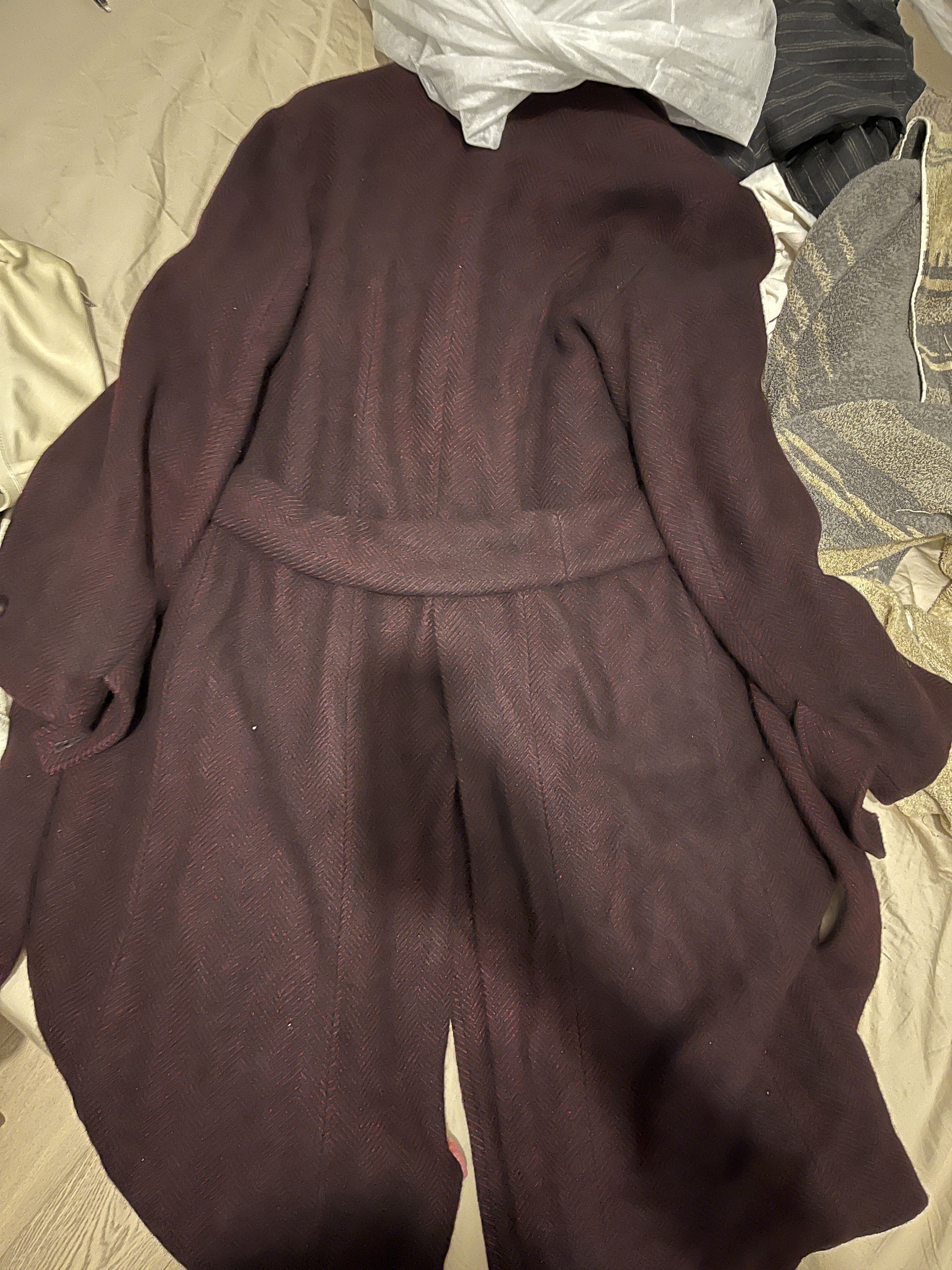 John Alexander Skelton JAS CX hand dyed Irish woolen heringbone great coat. Size US S / EU 44-46 / 1 - 7 Thumbnail