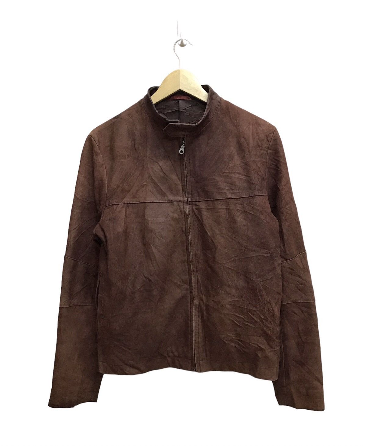 Yohji Yamamoto VINTAGE YOHJI YAMAMOTO D’URBAN A.A.R. BROWN LEATHER JACKET Size US S / EU 44-46 / 1 - 2 Thumbnail