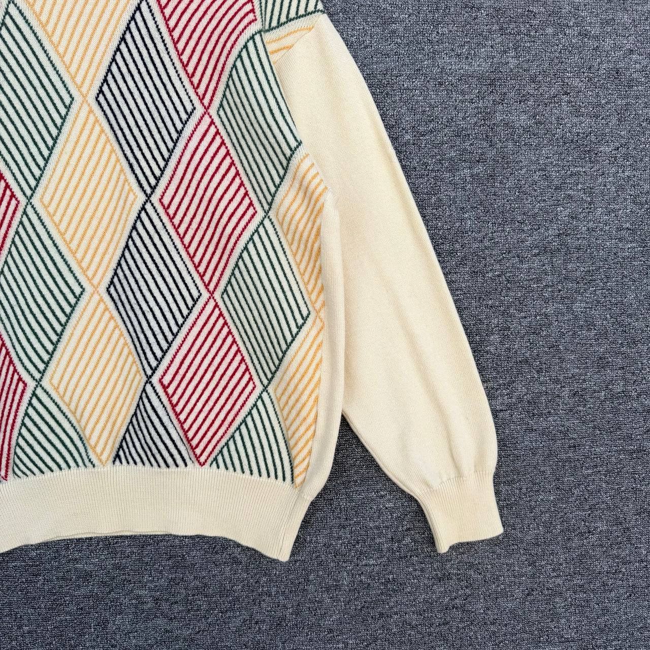 Burberry Vintage Burberrys’ London Argyle Knit Diamond 90s Sweater Size US L / EU 52-54 / 3 - 7 Thumbnail