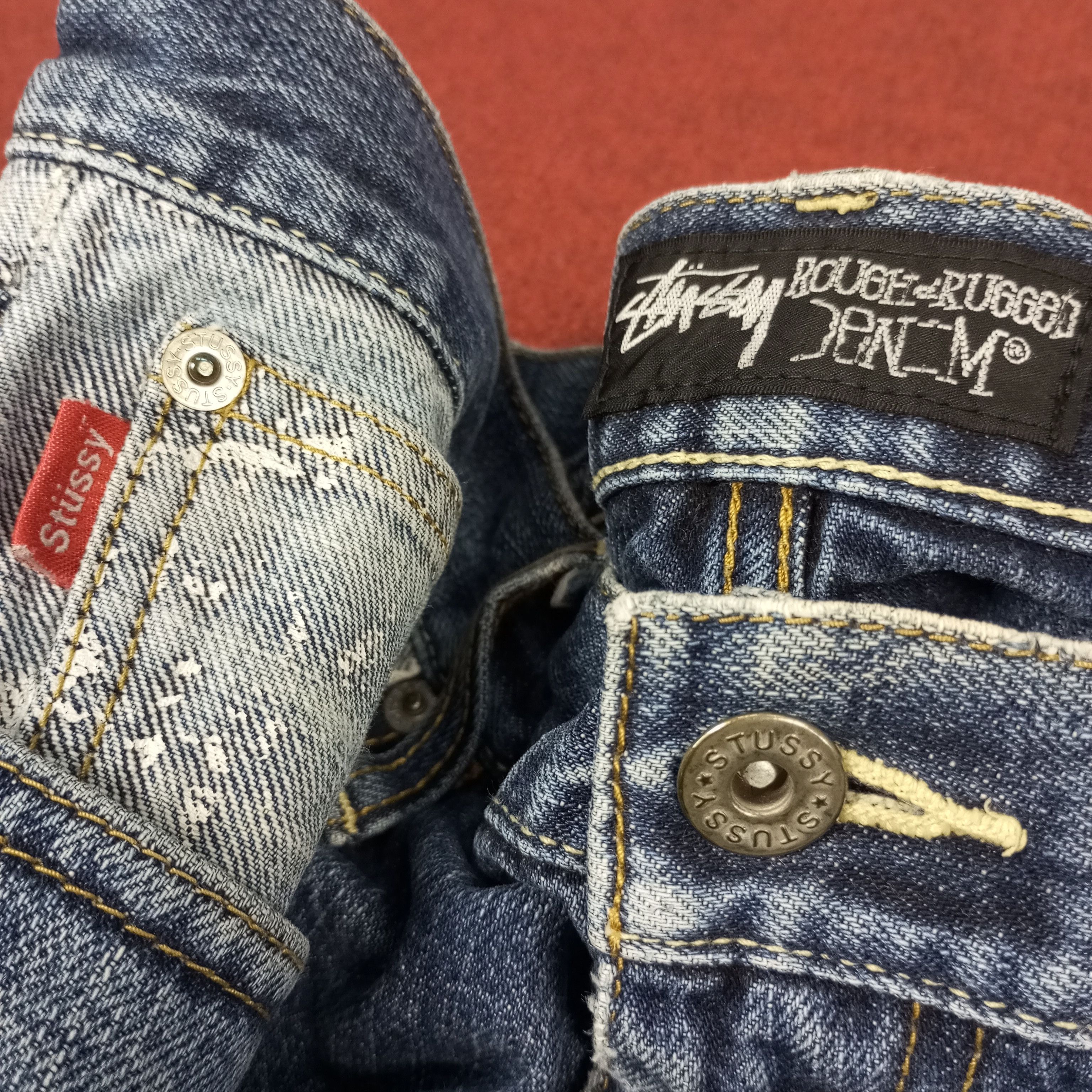 Stussy × Vintage Stussy Streetwear Skateboard Style Jeans Size US 35 - 13 Thumbnail