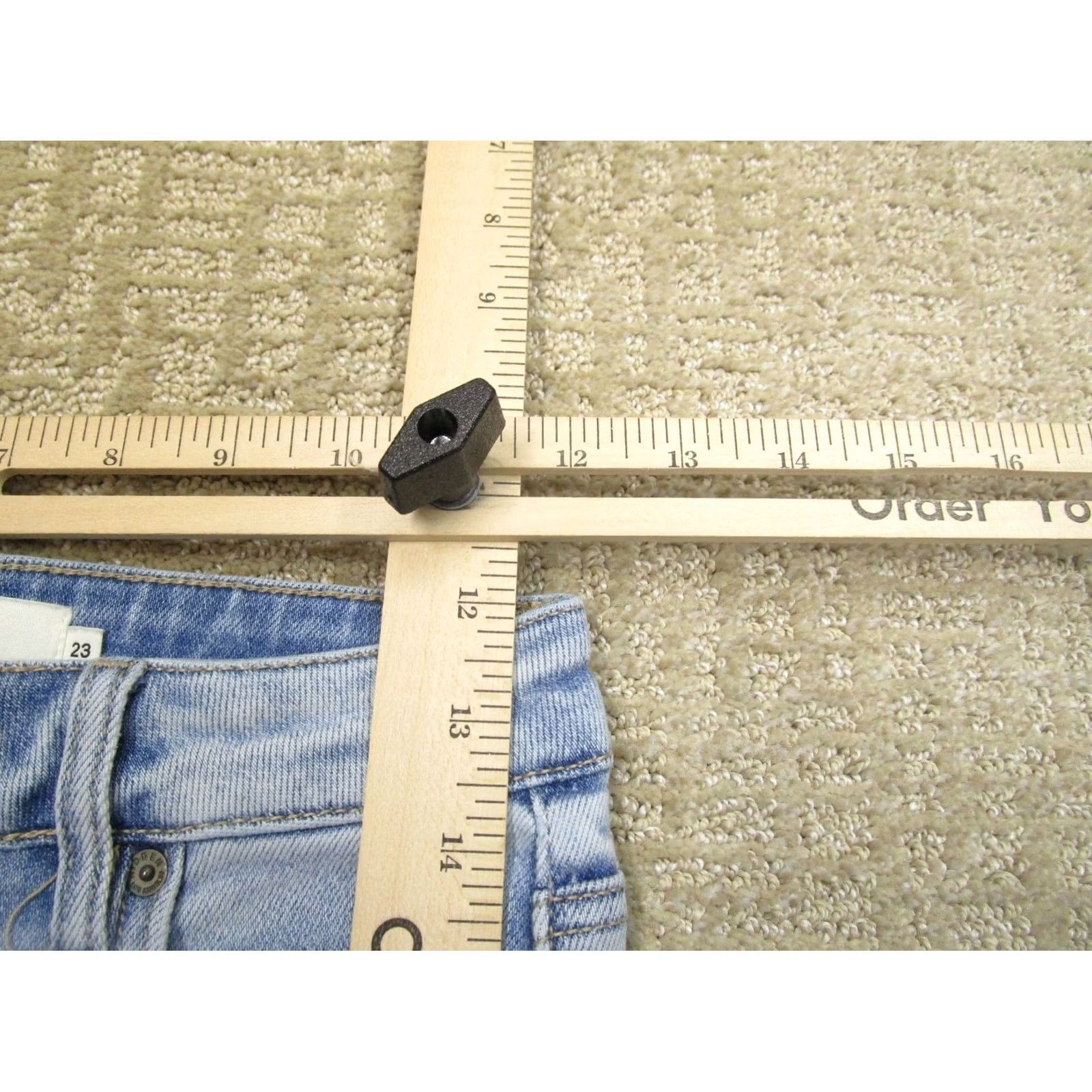 Vintage Hidden Jeans Women Blue High Rise Straight Cropped Distressed 23 Fray Hem Pockets Logo 5-Pocket Denim Lightweight Vintage: No" Size 40" / US 18 - 5 Thumbnail