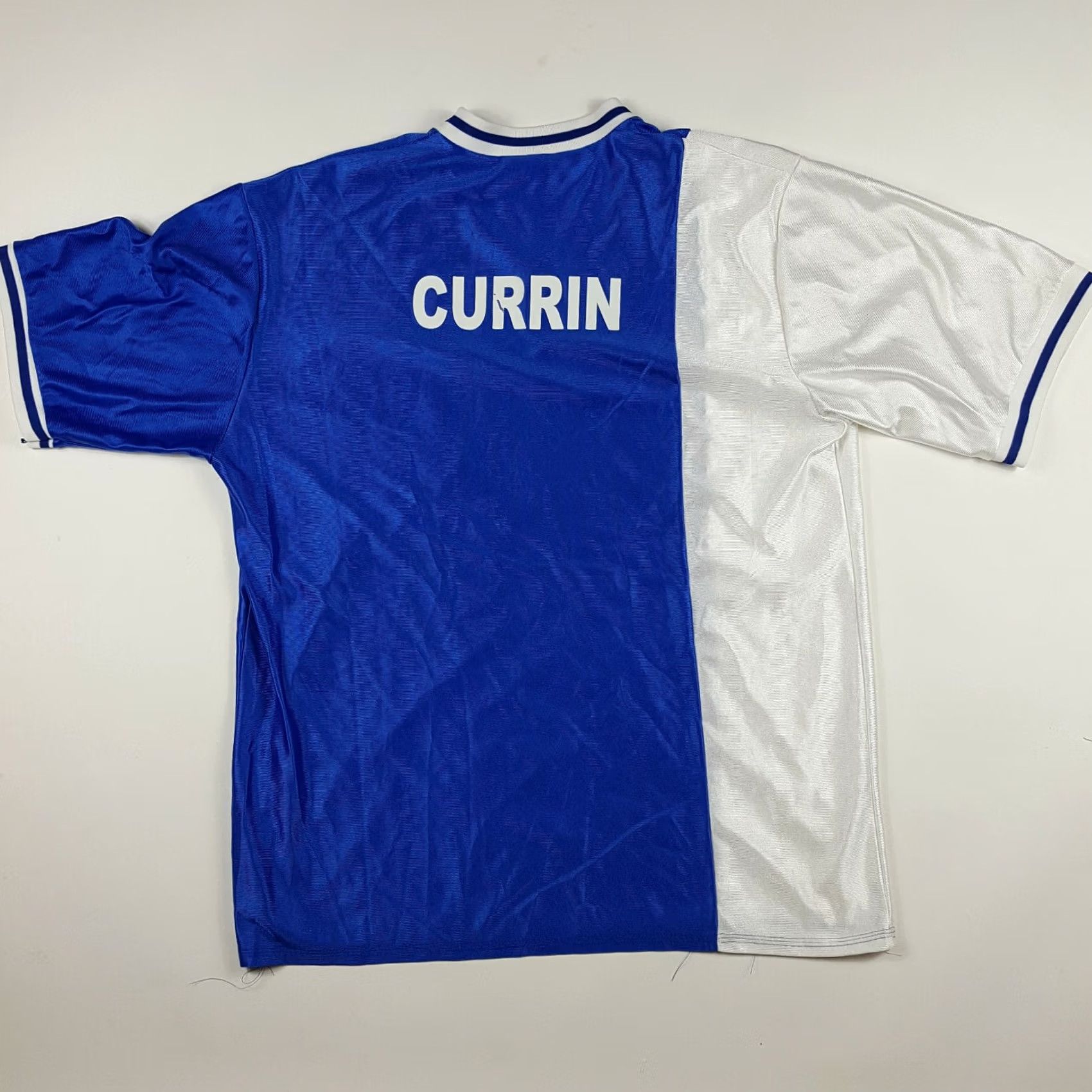 Vintage VINTAGE Merrygarden FMA Currin Soccer Jersey Short Sleeve Shirt Mens L Blue USA Made Size US L / EU 52-54 / 3 - 4 Thumbnail