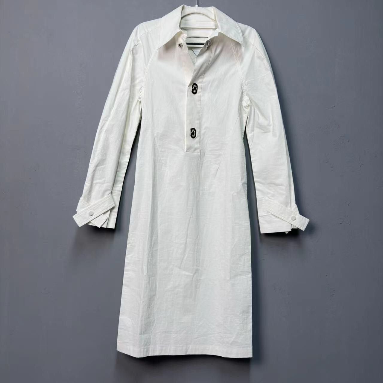 Bottega Veneta Bottega Veneta White Technical Coated Toile Dress Size 36 Size XS / US 0-2 / IT 36-38 - 1 Thumbnail