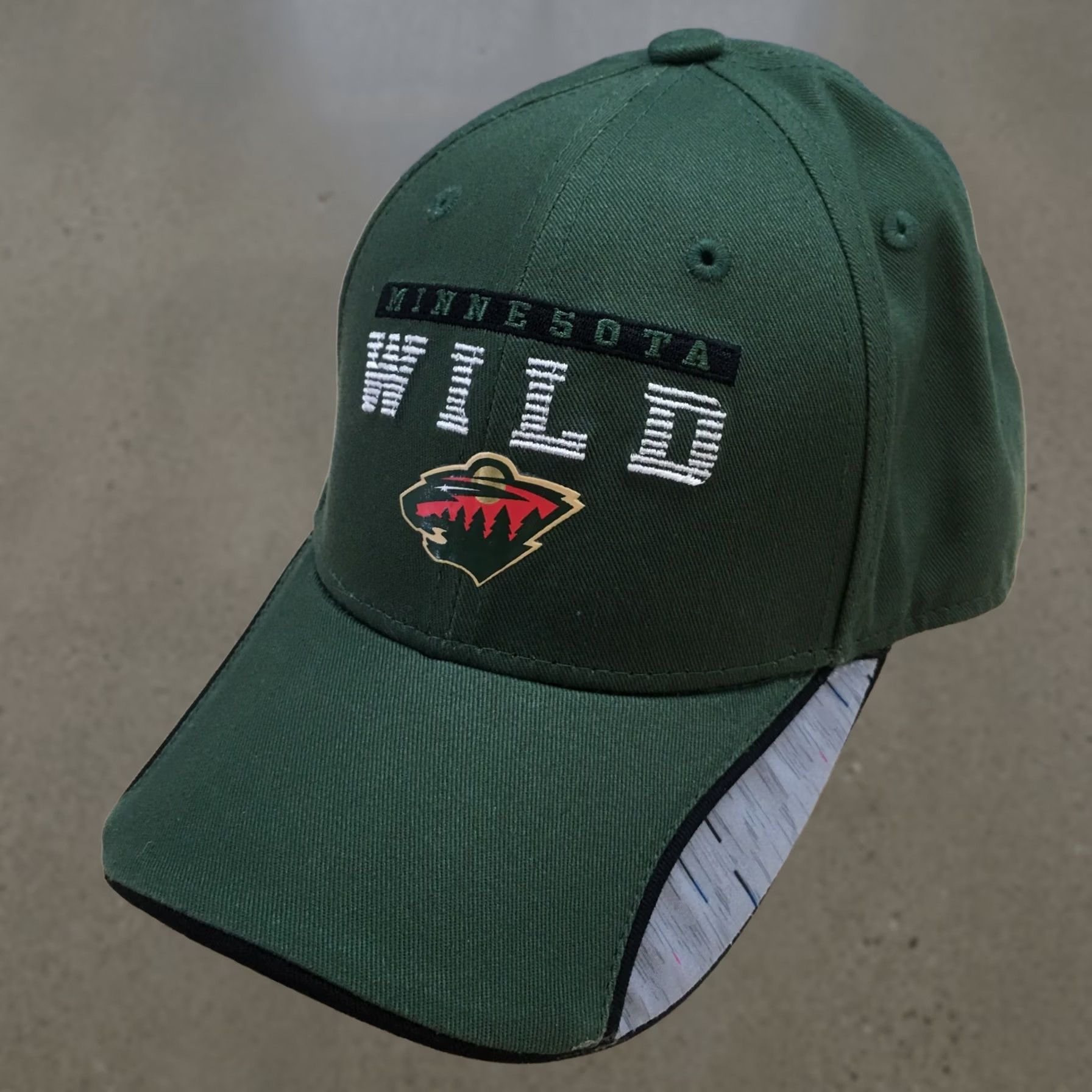 NHL NHL Hat Mens One Size Green Minnesota Wild Baseball Cap Curved Brim Embroidered Logo Size ONE SIZE - 1 Thumbnail